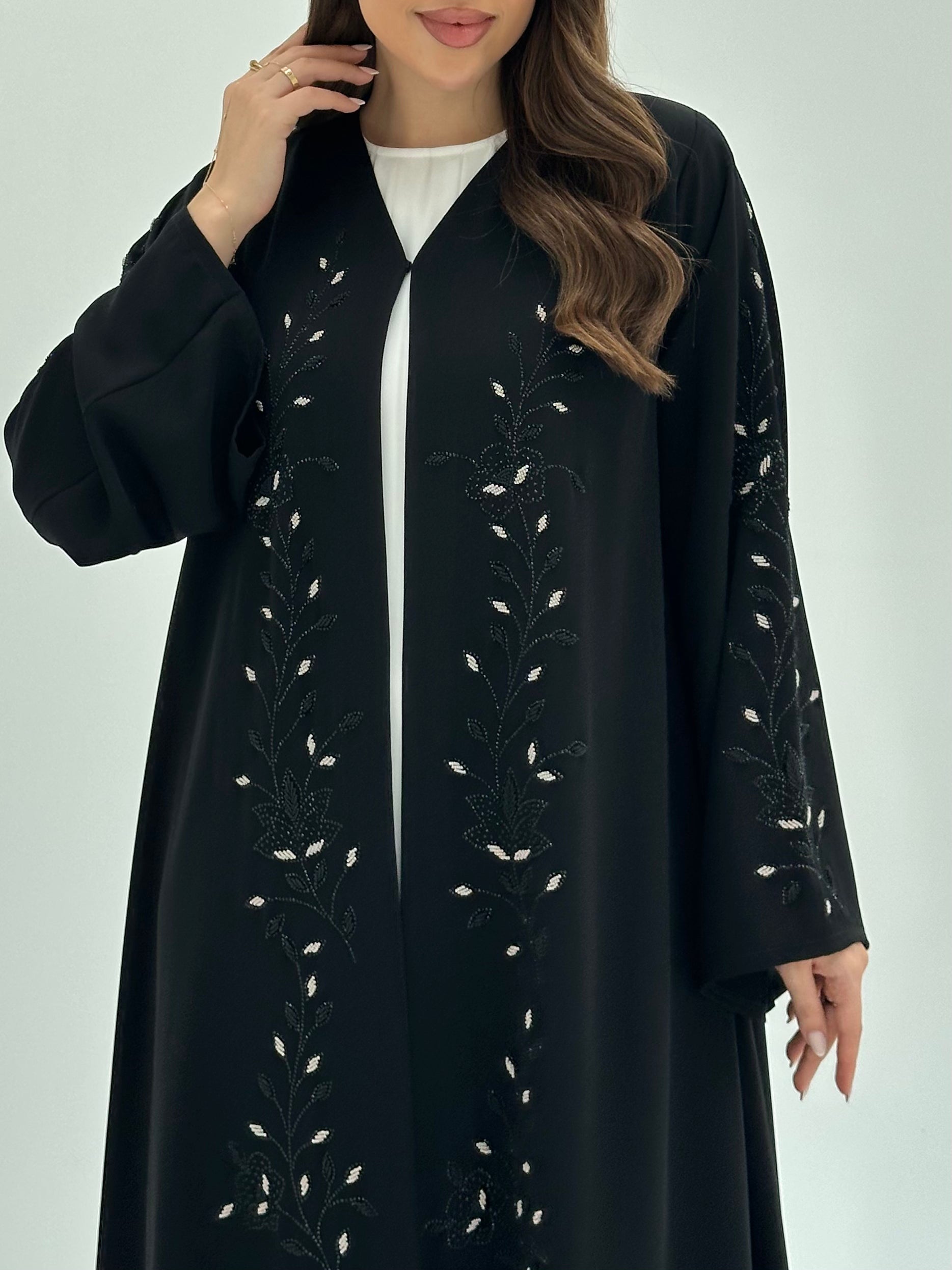 C 1883 Black Beaded Abaya