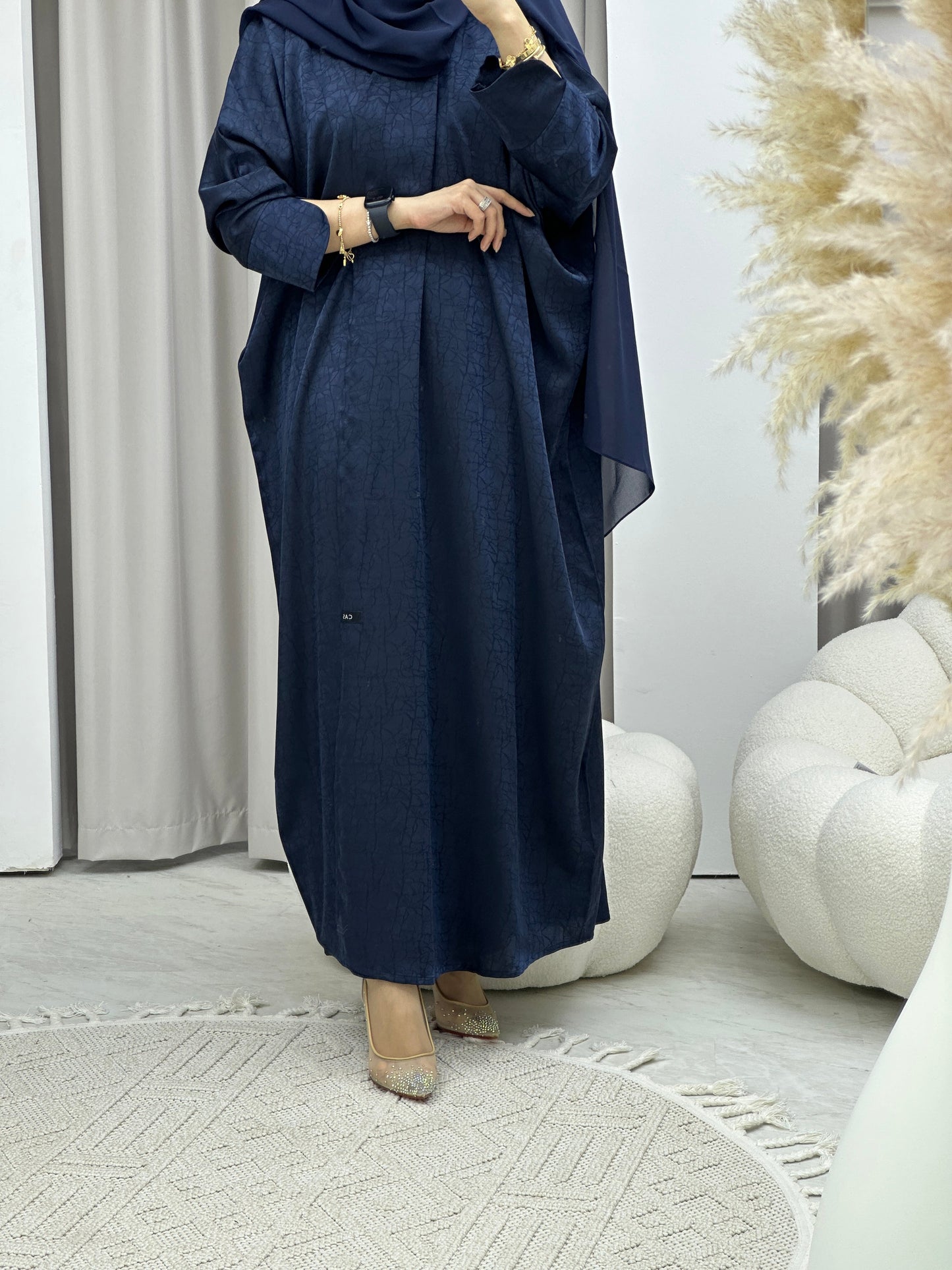 C RTW Web Blue Bisht Abaya