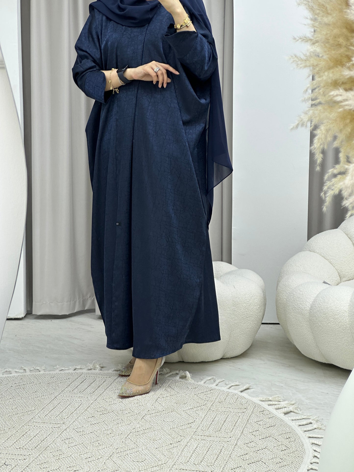 C RTW Web Blue Bisht Abaya