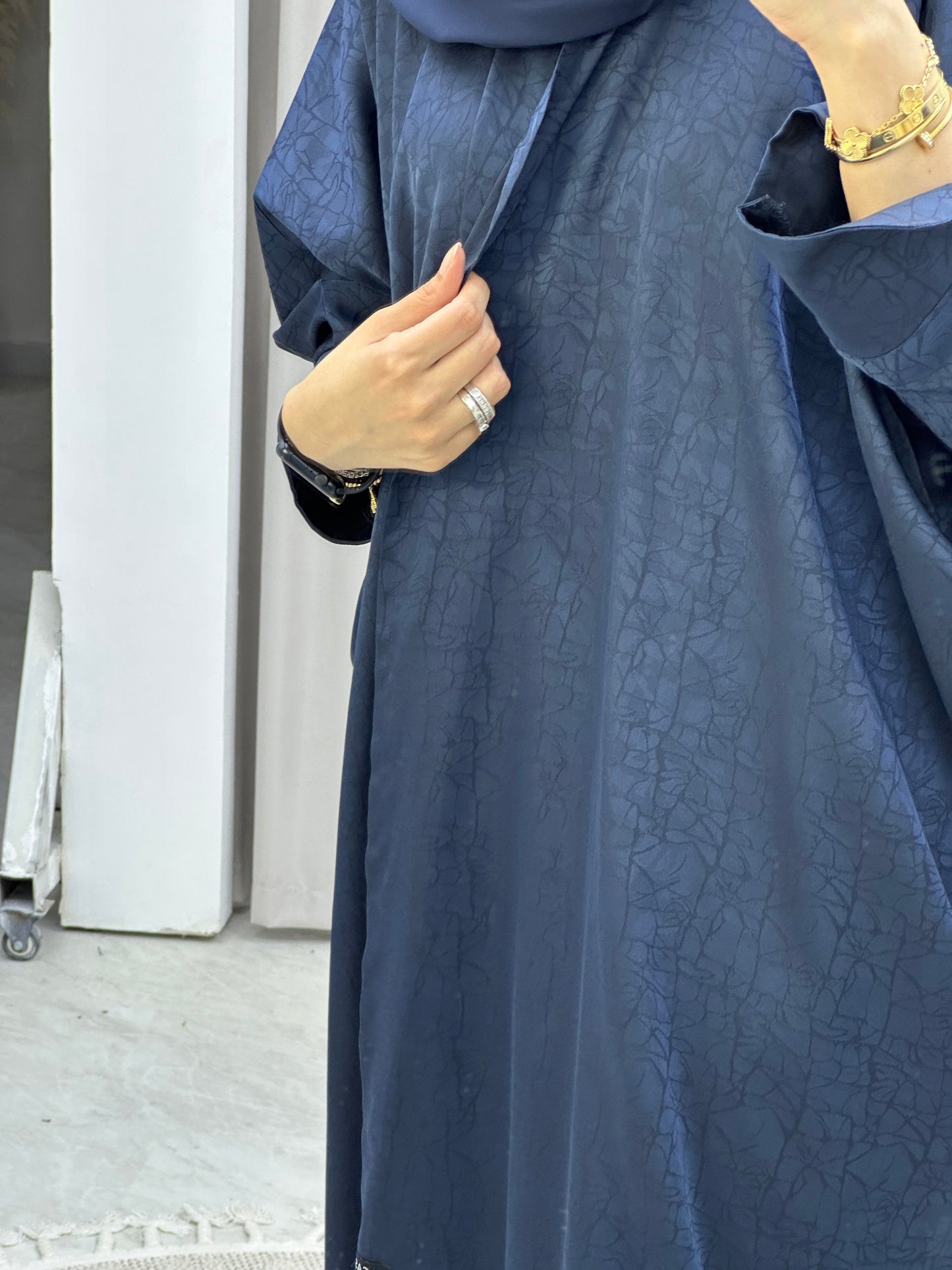 C RTW Web Blue Bisht Abaya