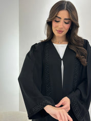 C 0904 Black Beaded Abaya