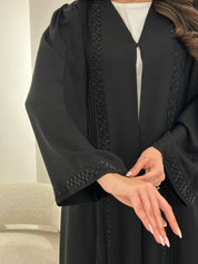 C 0904 Black Beaded Abaya