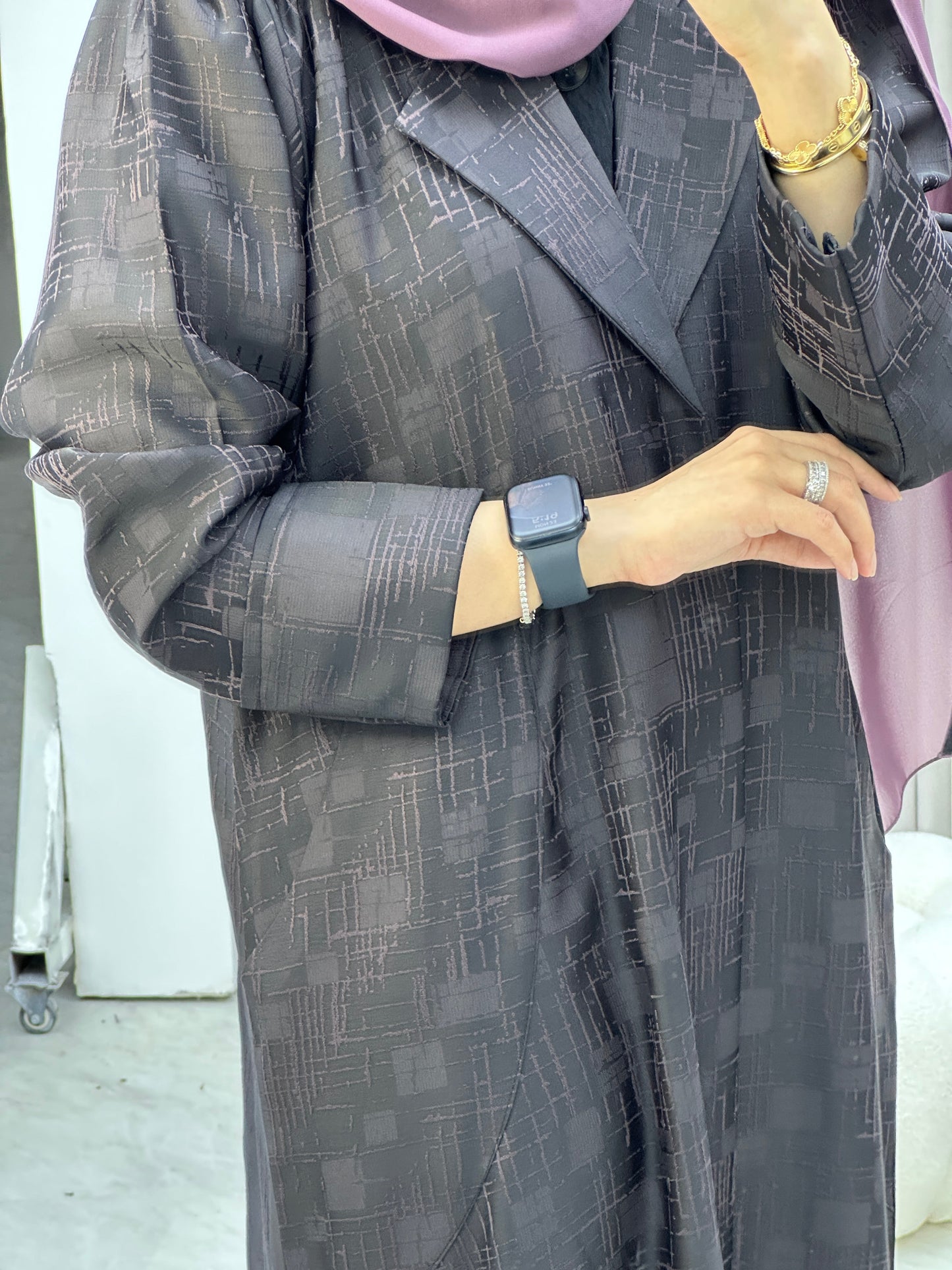 RTW Purple Coat Winter Abaya