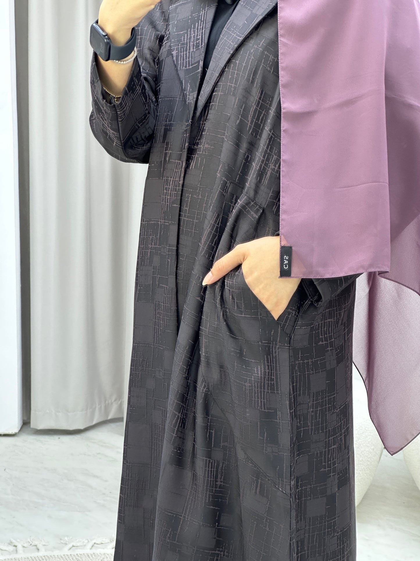 RTW Purple Coat Winter Abaya