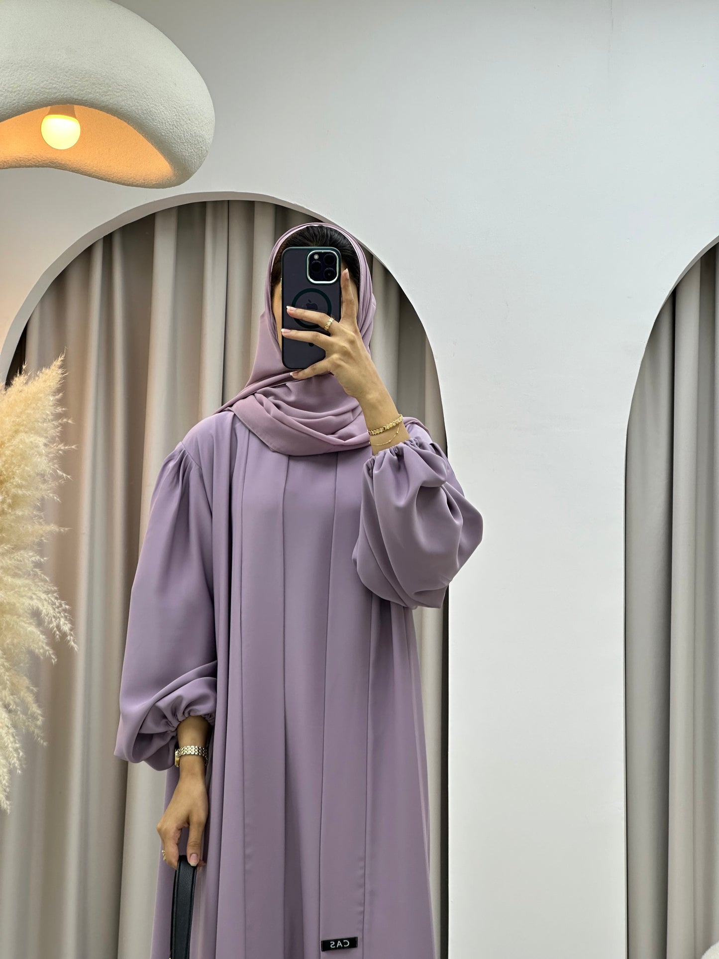 C 0373-02 Lilac Pastel Abaya Set