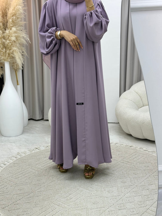 C 0373-02 Lilac Pastel Abaya Set