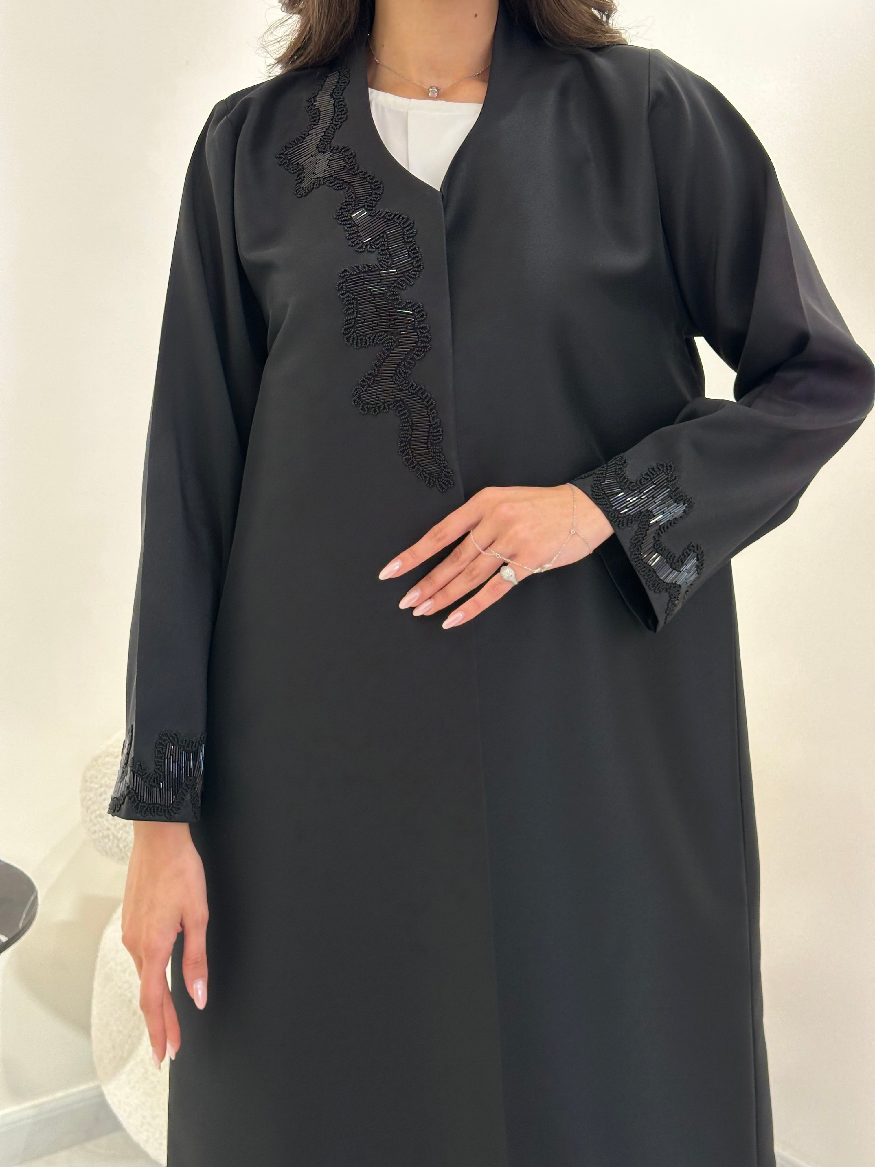 C 0907 Black Abaya