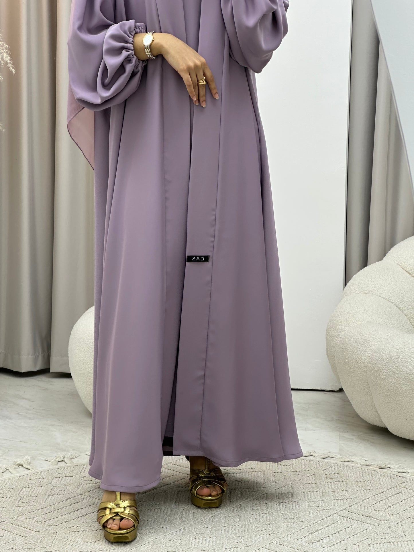 C 0373-02 Lilac Pastel Abaya Set