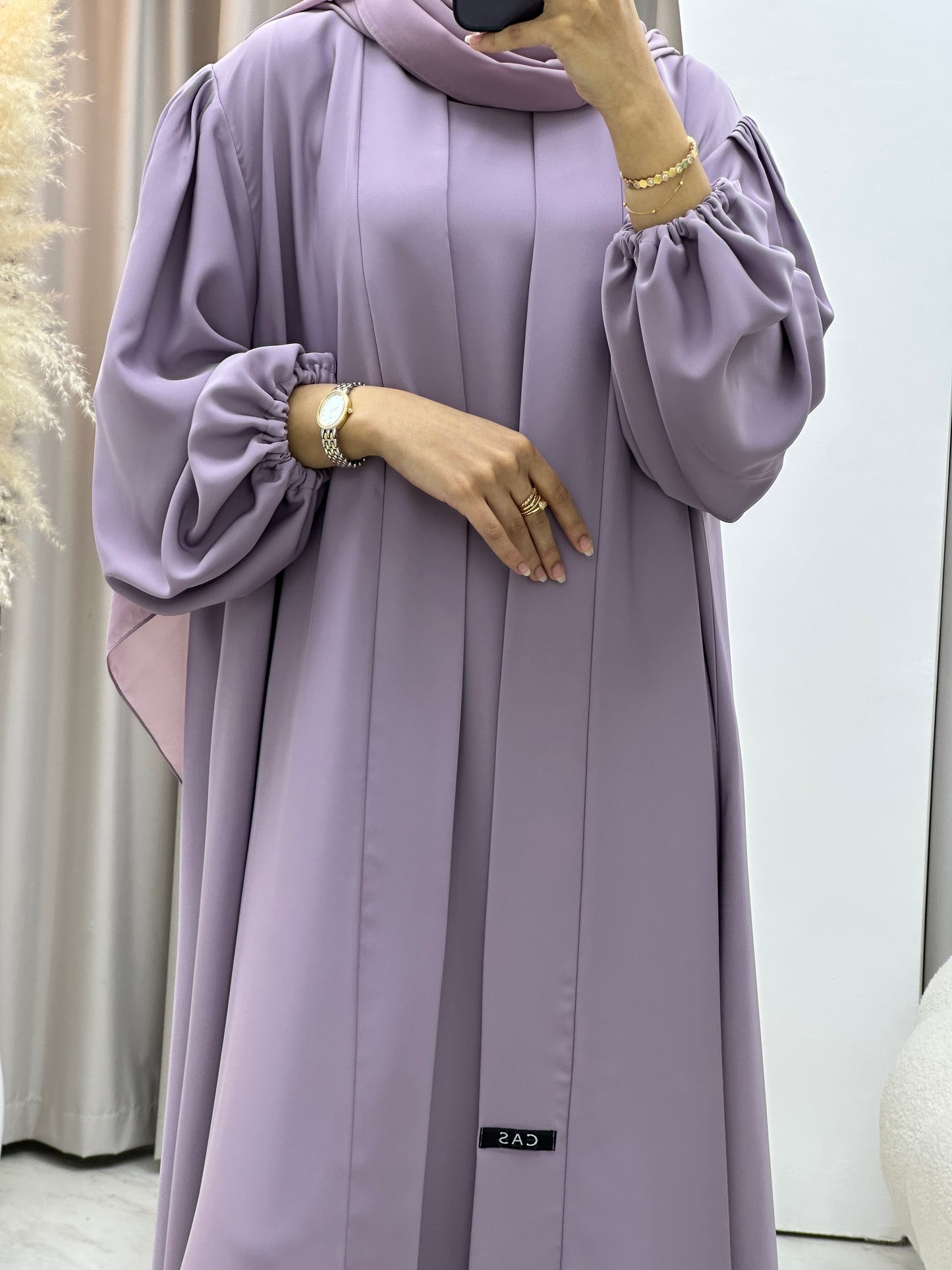 C 0373-02 Lilac Pastel Abaya Set