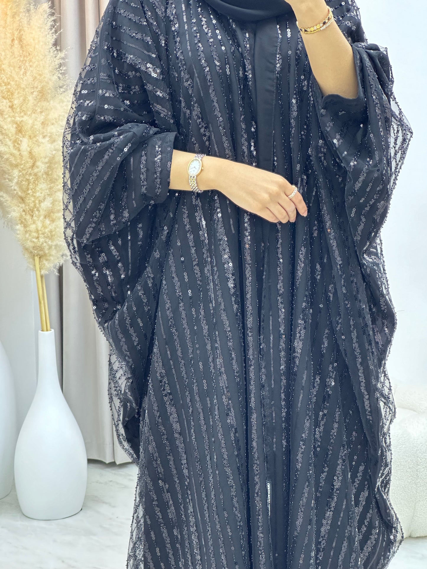 C 0217-01 Black Bisht Abaya