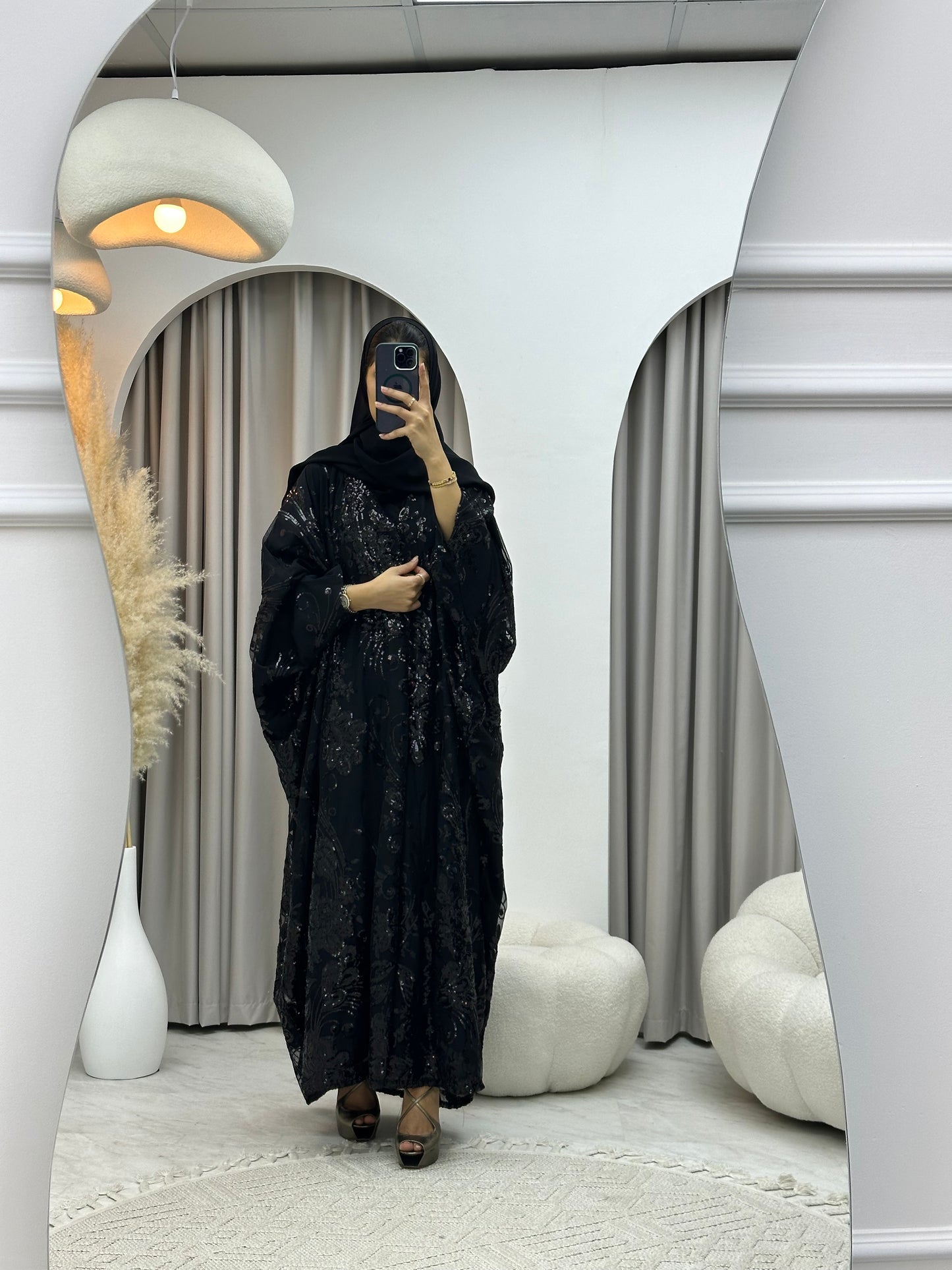 C 0217-03 Black Bisht Abaya