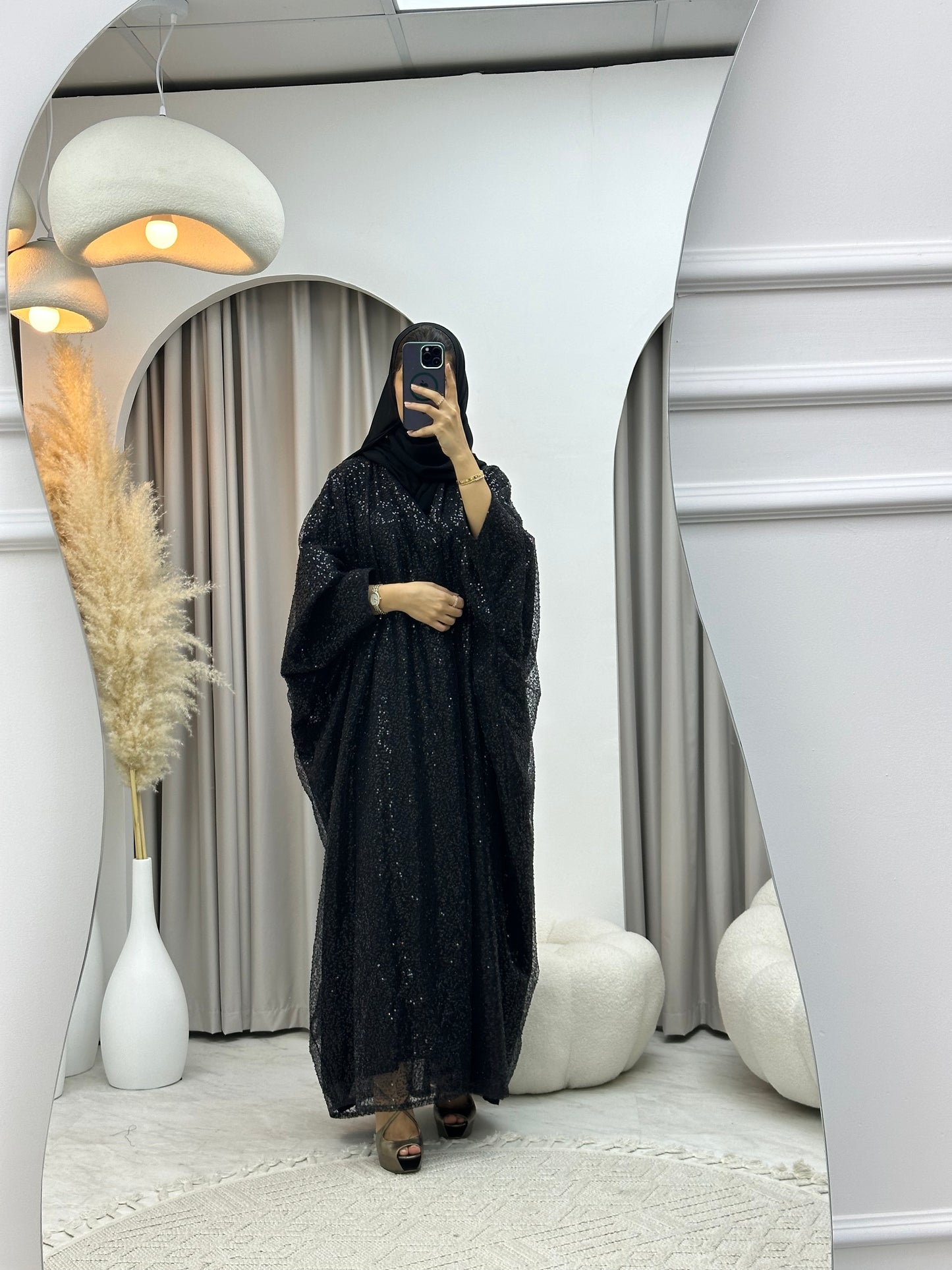 C 0217-04 Black Bisht Abaya