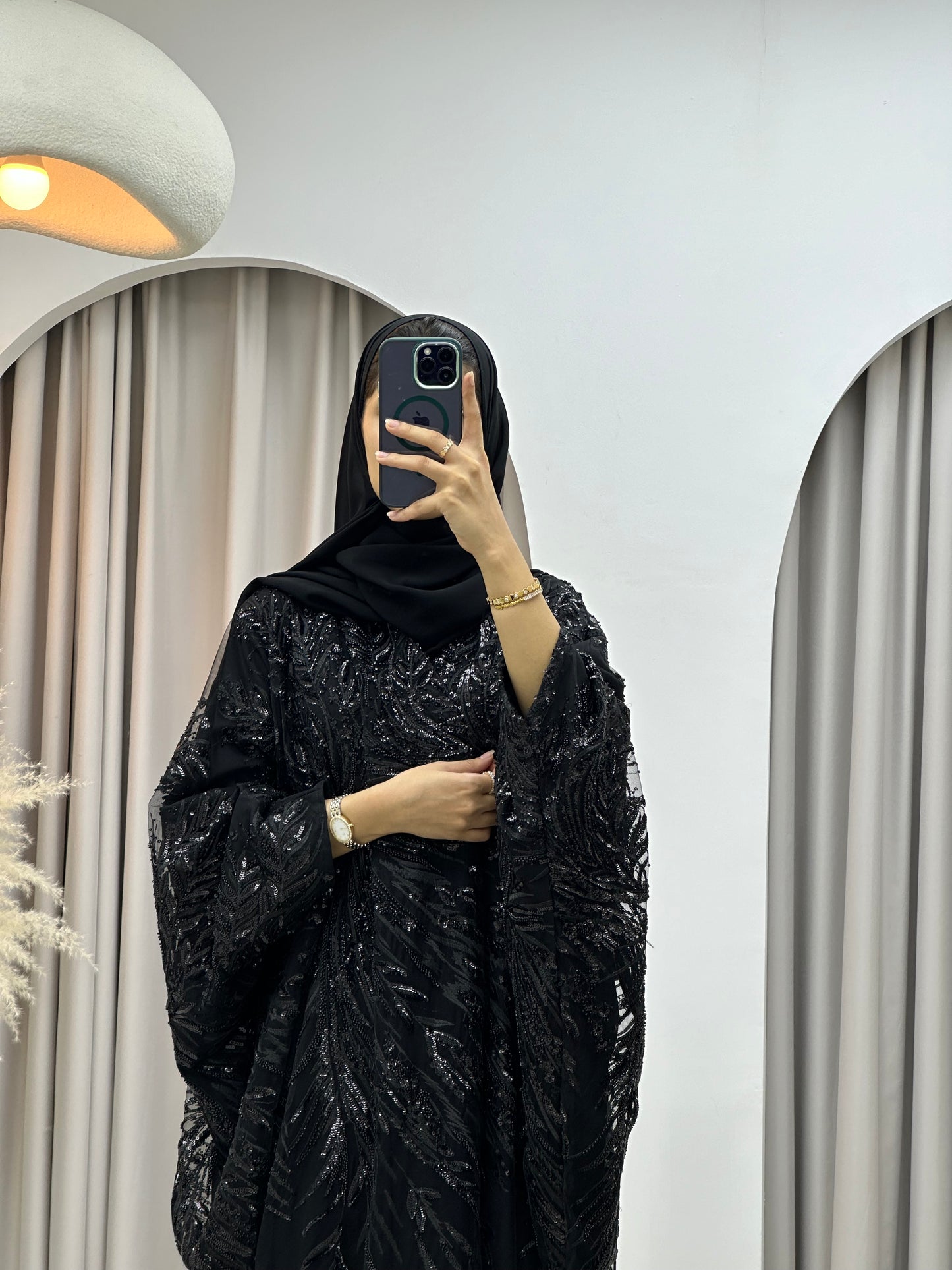 C 0217-05 Black Bisht Abaya