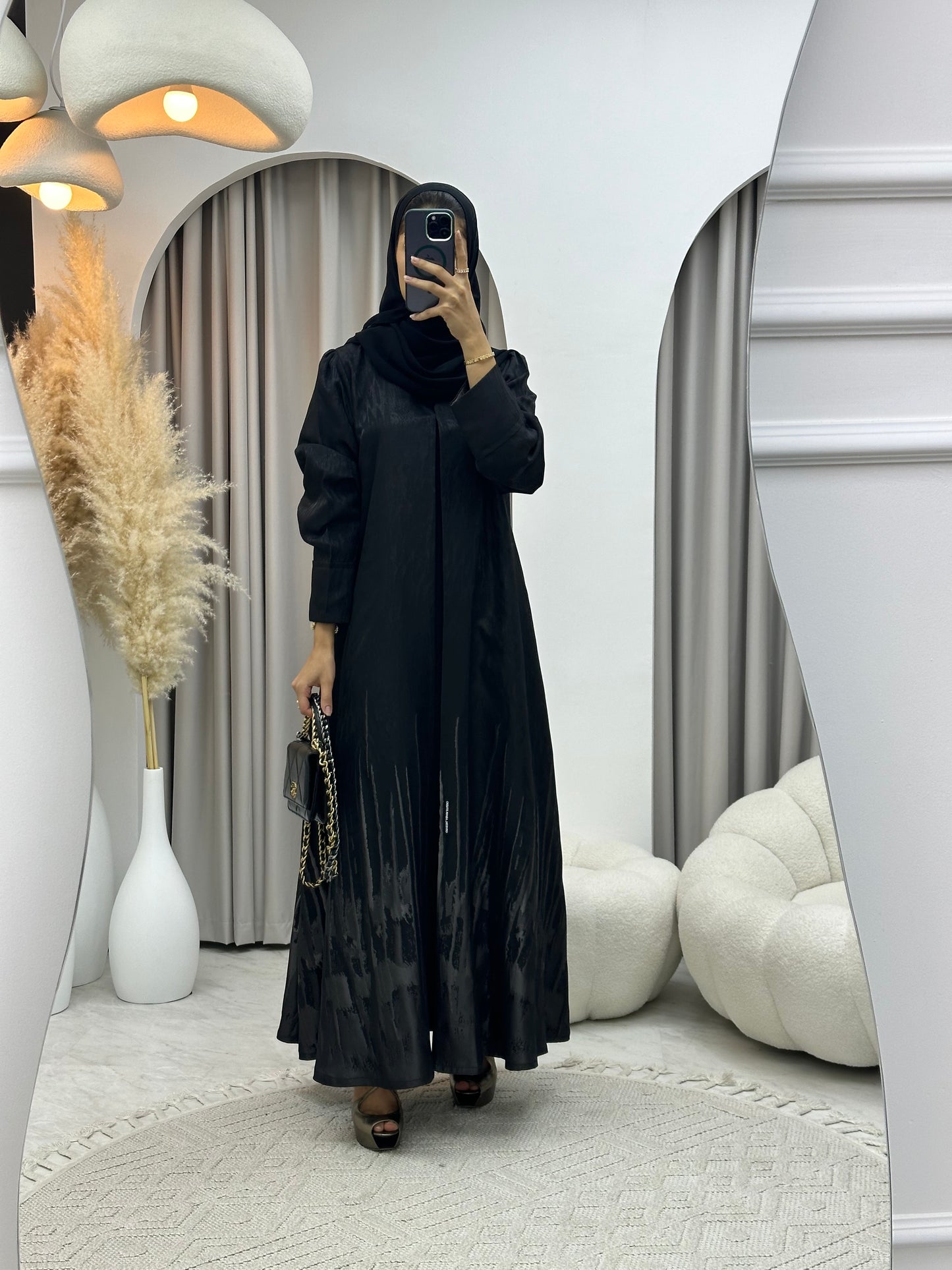 C 0218-01 Light Grey Kloosh Abaya