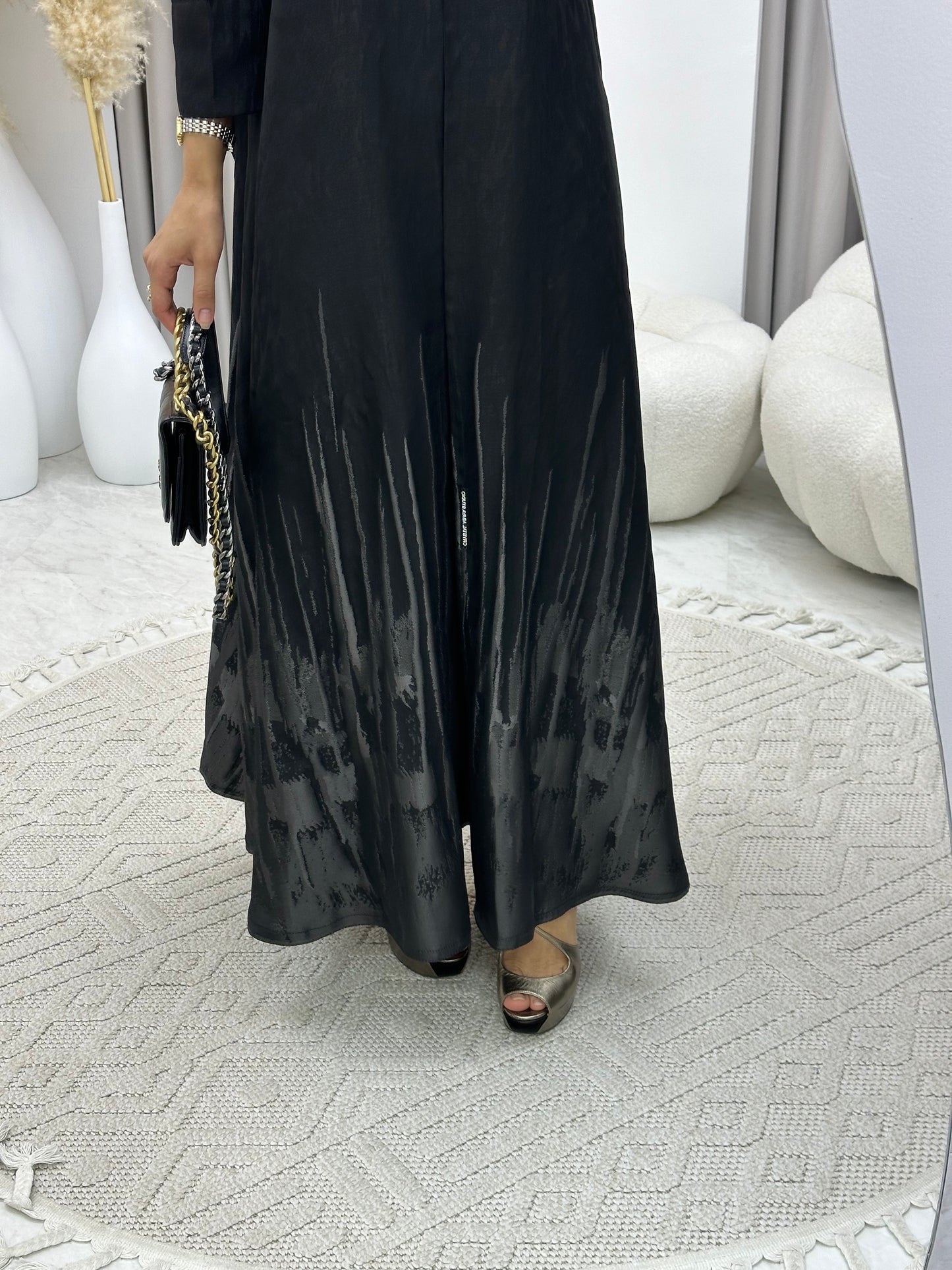 C 0218-01 Light Grey Kloosh Abaya