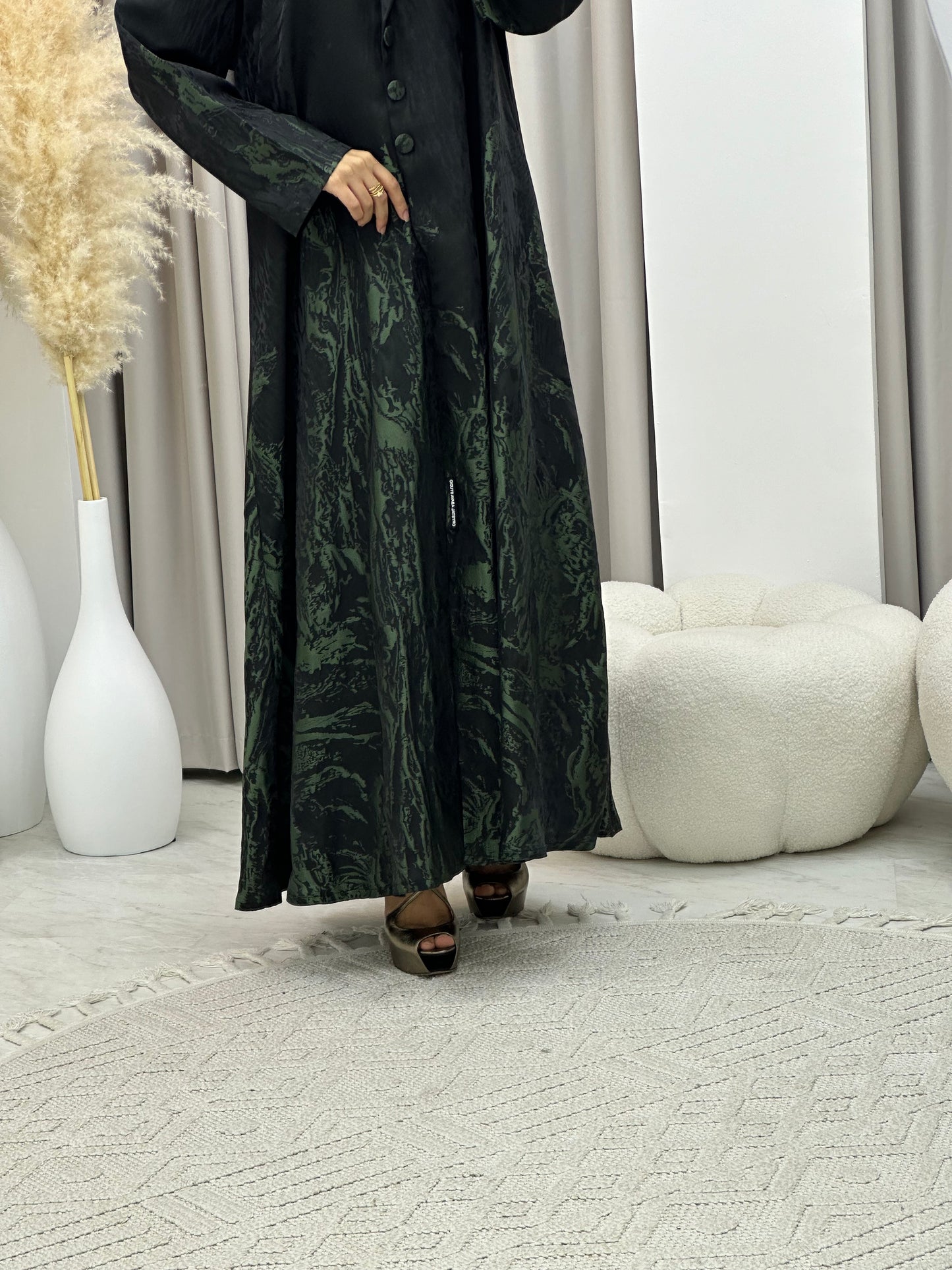 C 0218-02 Light Green Kloosh Abaya