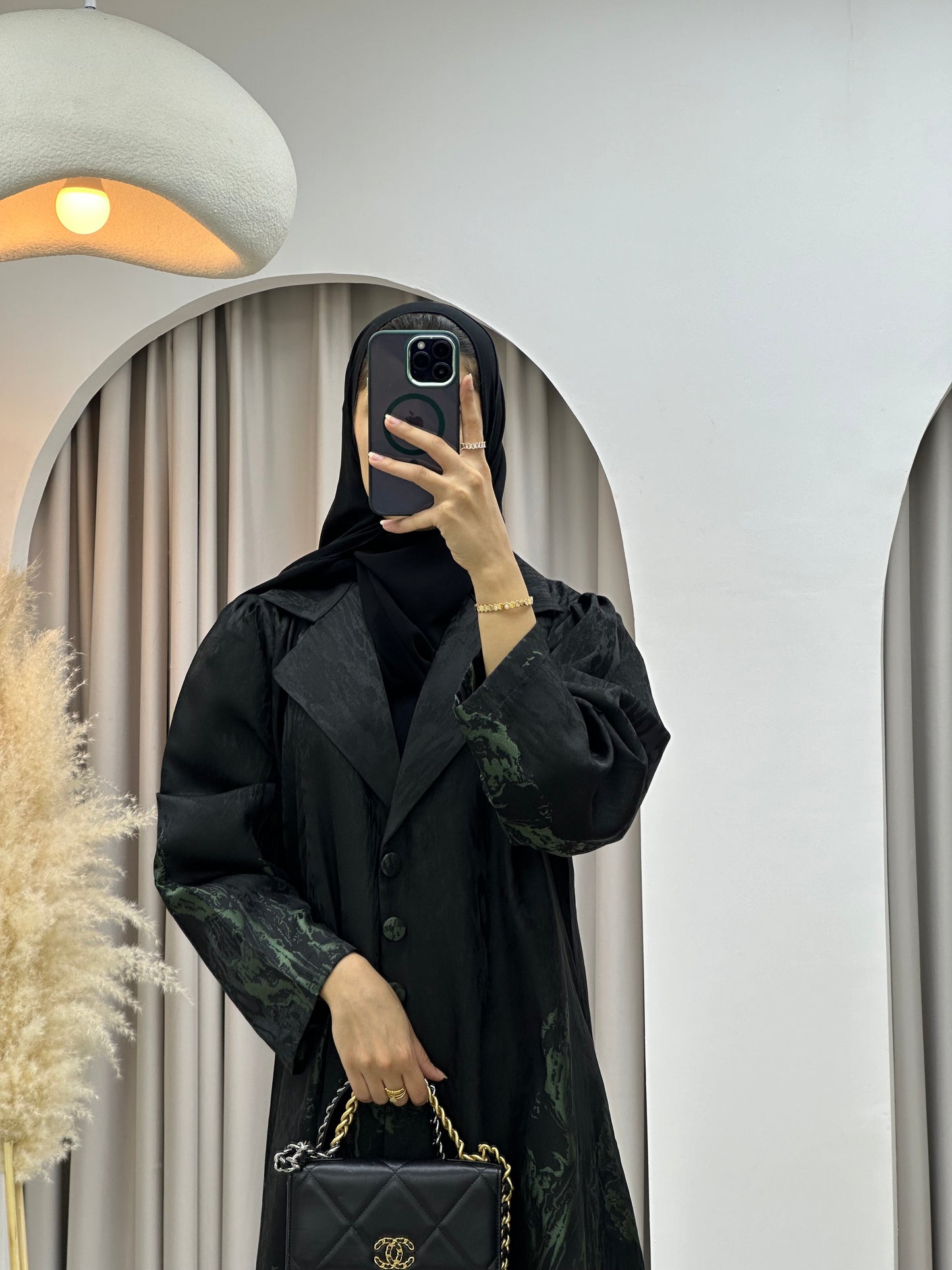 C 0218-02 Light Green Kloosh Abaya