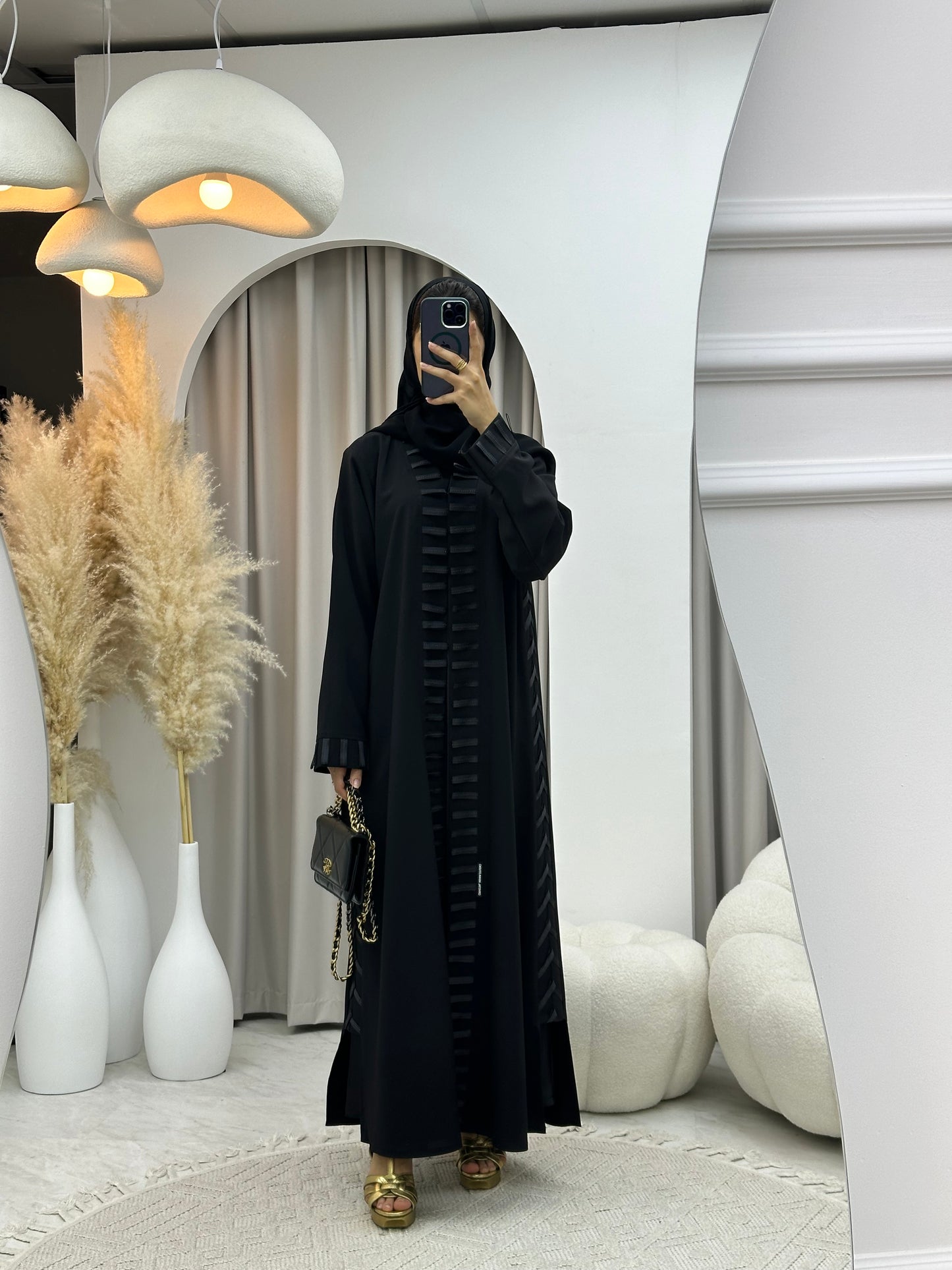 C 0224 Black Strap Abaya