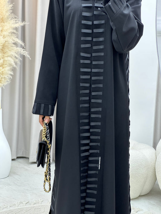 C 0224 Black Strap Abaya