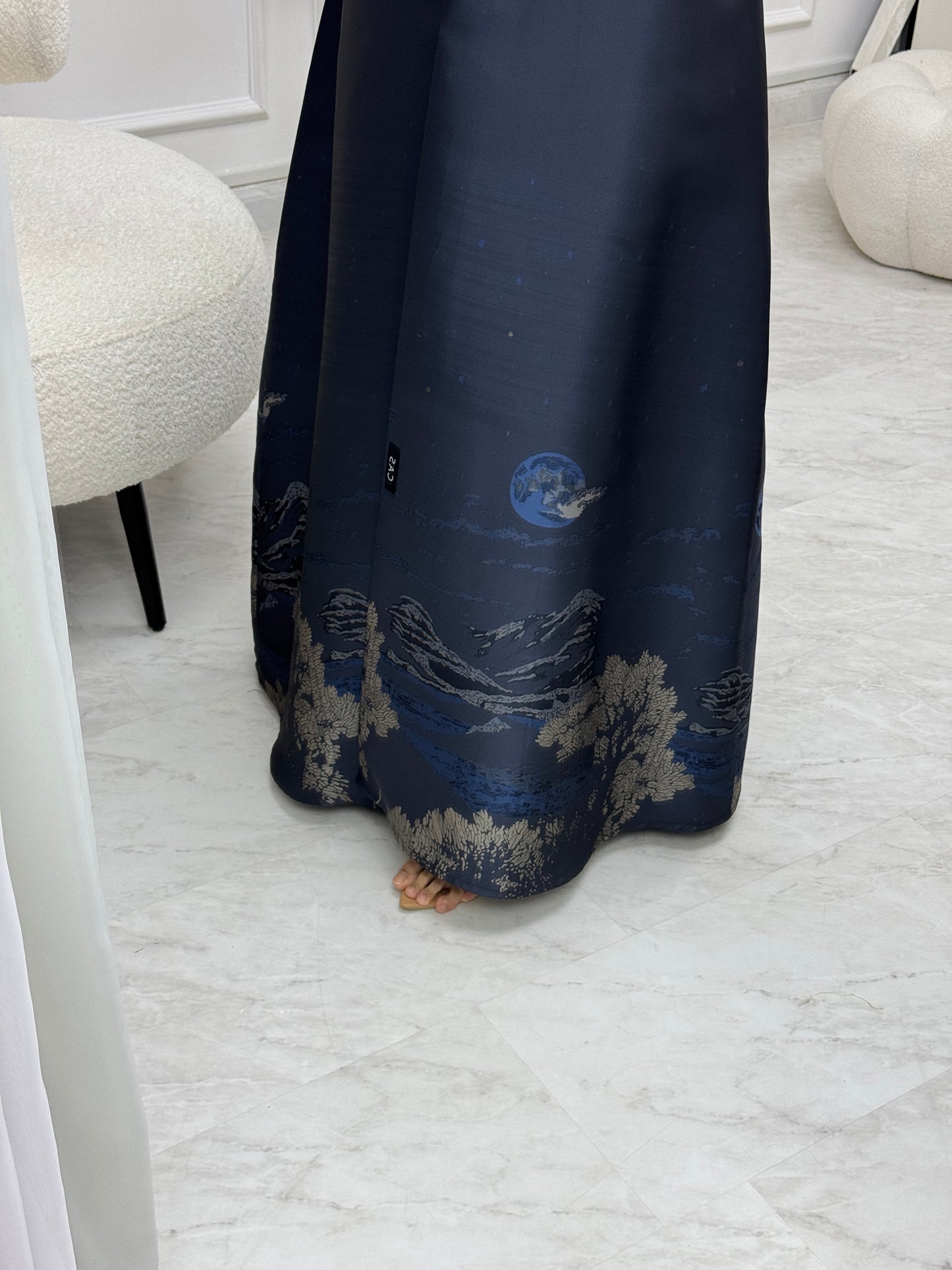 C 0986-01 Blue Eid Abaya