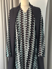 C 1601 Grey Wave Abaya