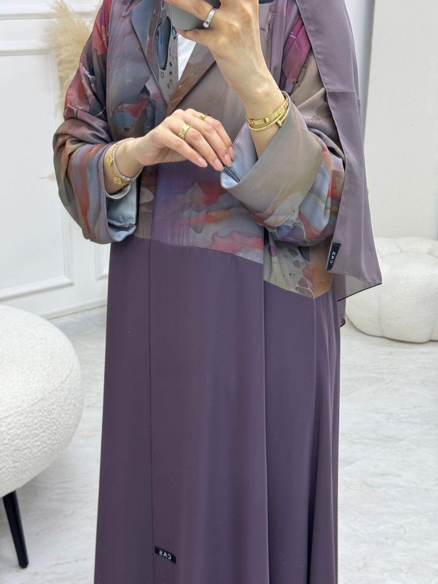 C 0912-02 Purple Eid Abaya