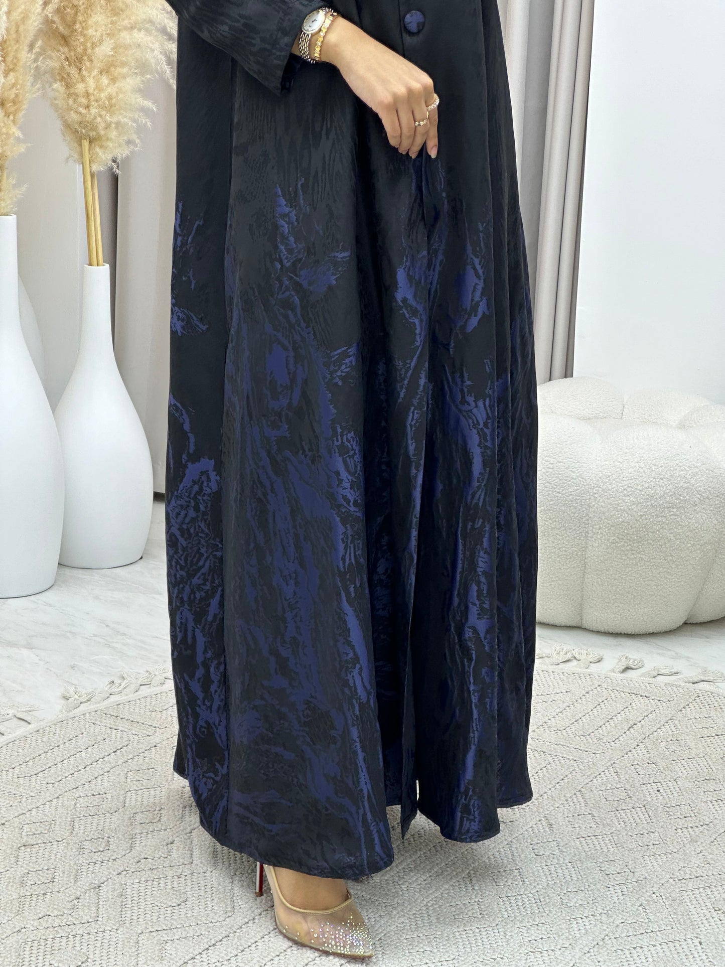 C 0218-02 Navy Blue Kloosh Abaya