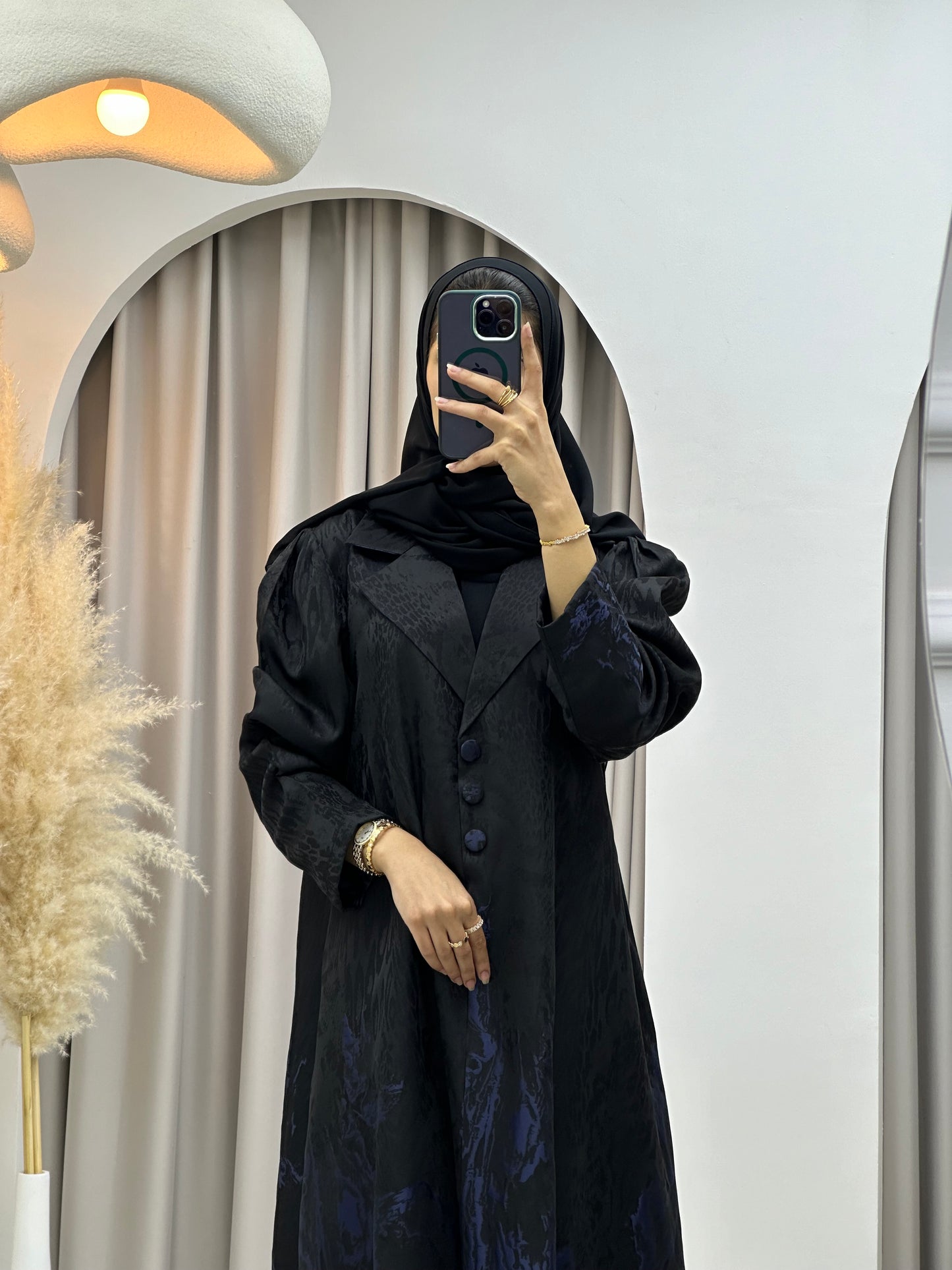 C 0218-02 Navy Blue Kloosh Abaya