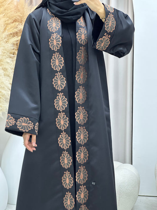 C 0428 Black Embroidery Abaya