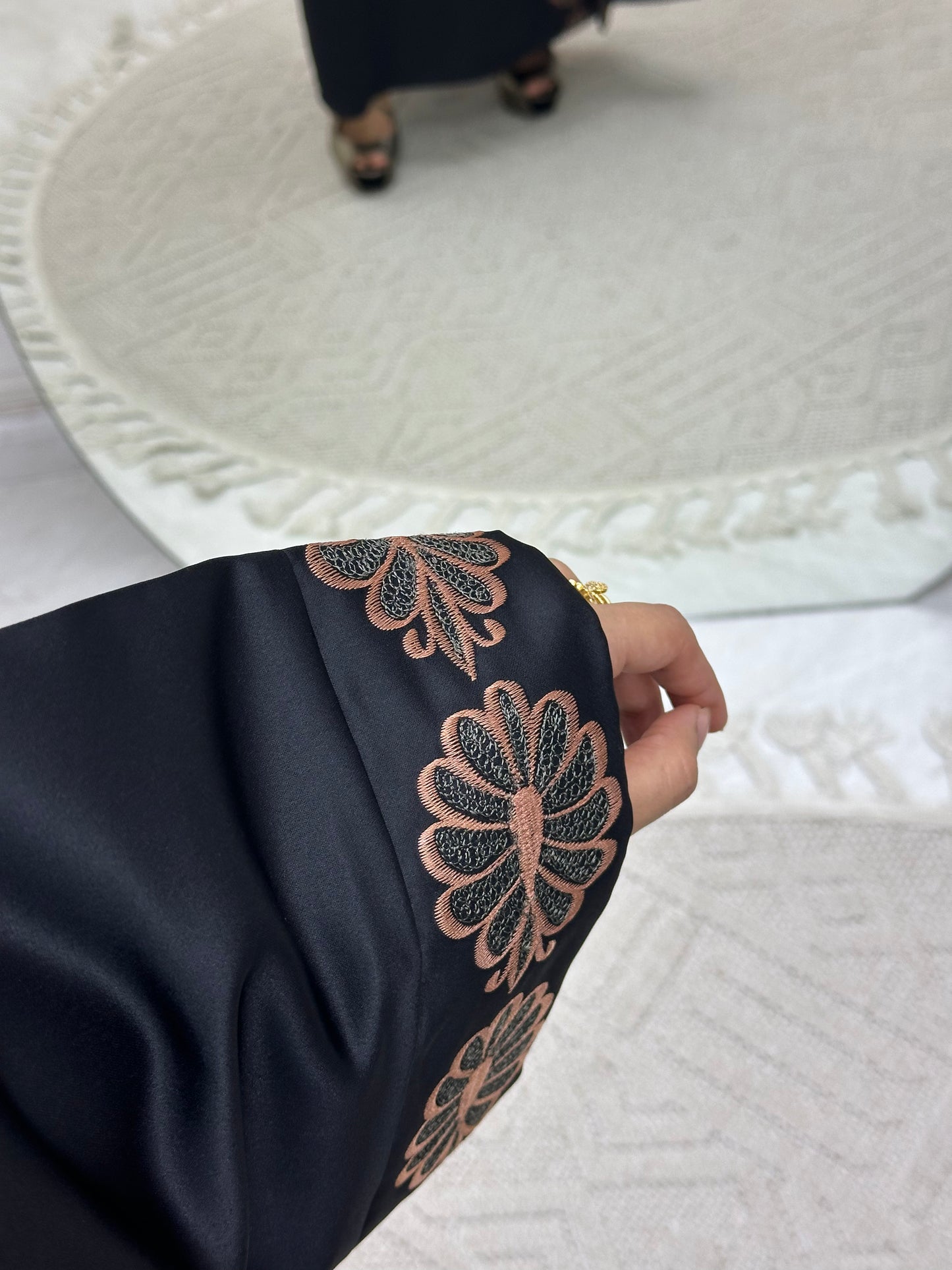 C 0428 Black Embroidery Abaya