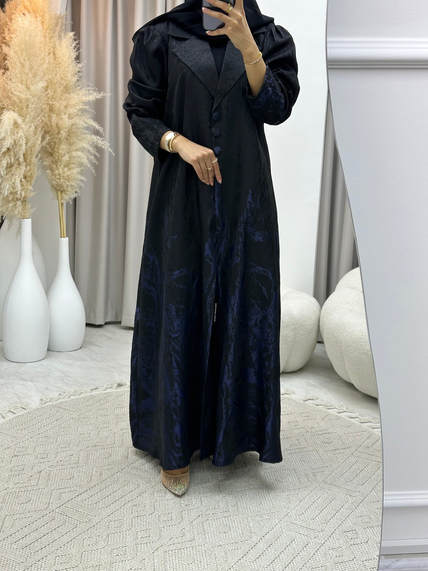 C 0218-02 Navy Blue Kloosh Abaya