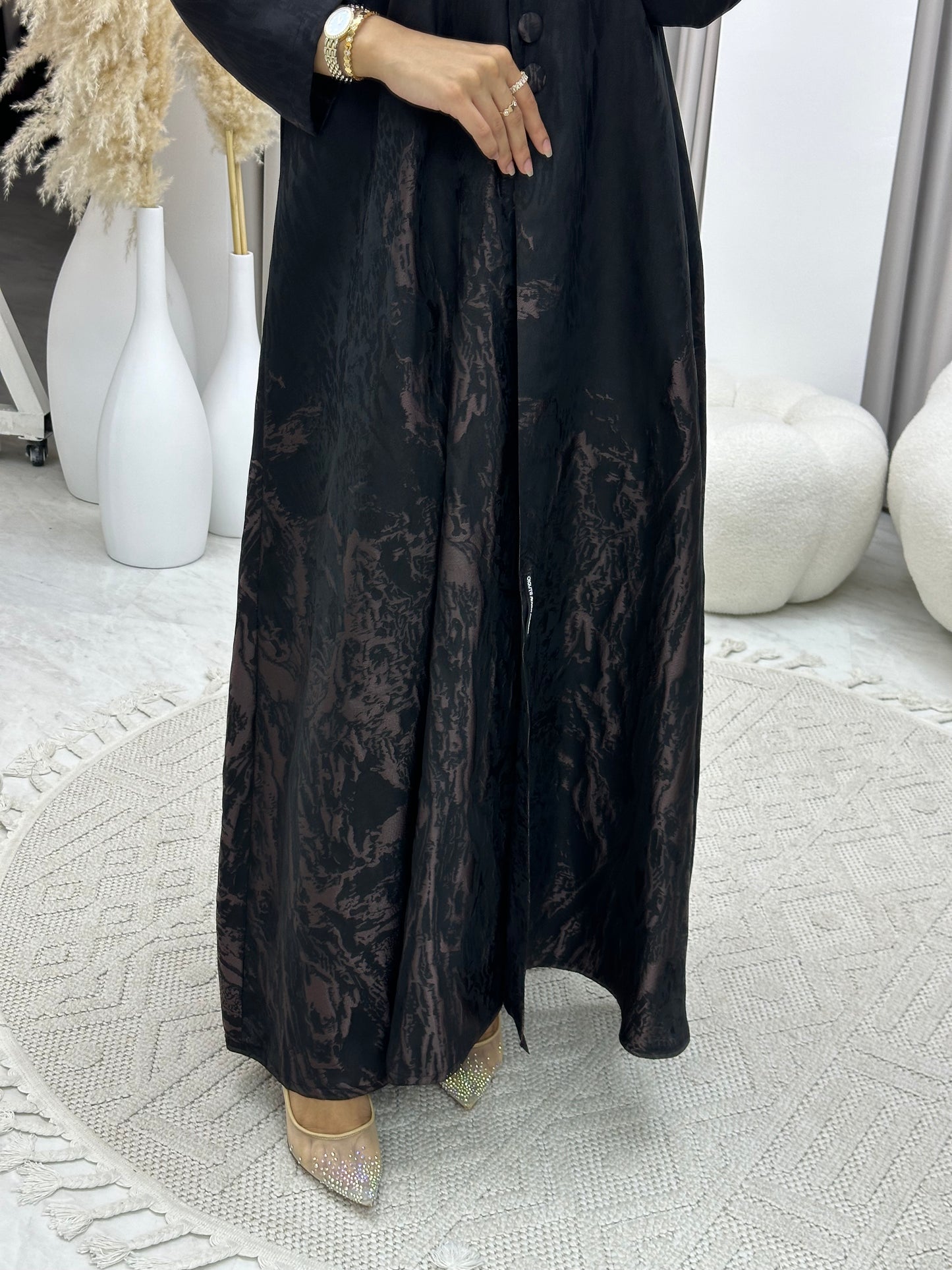 C RTW 0218-02 Rose Gold Kloosh Abaya