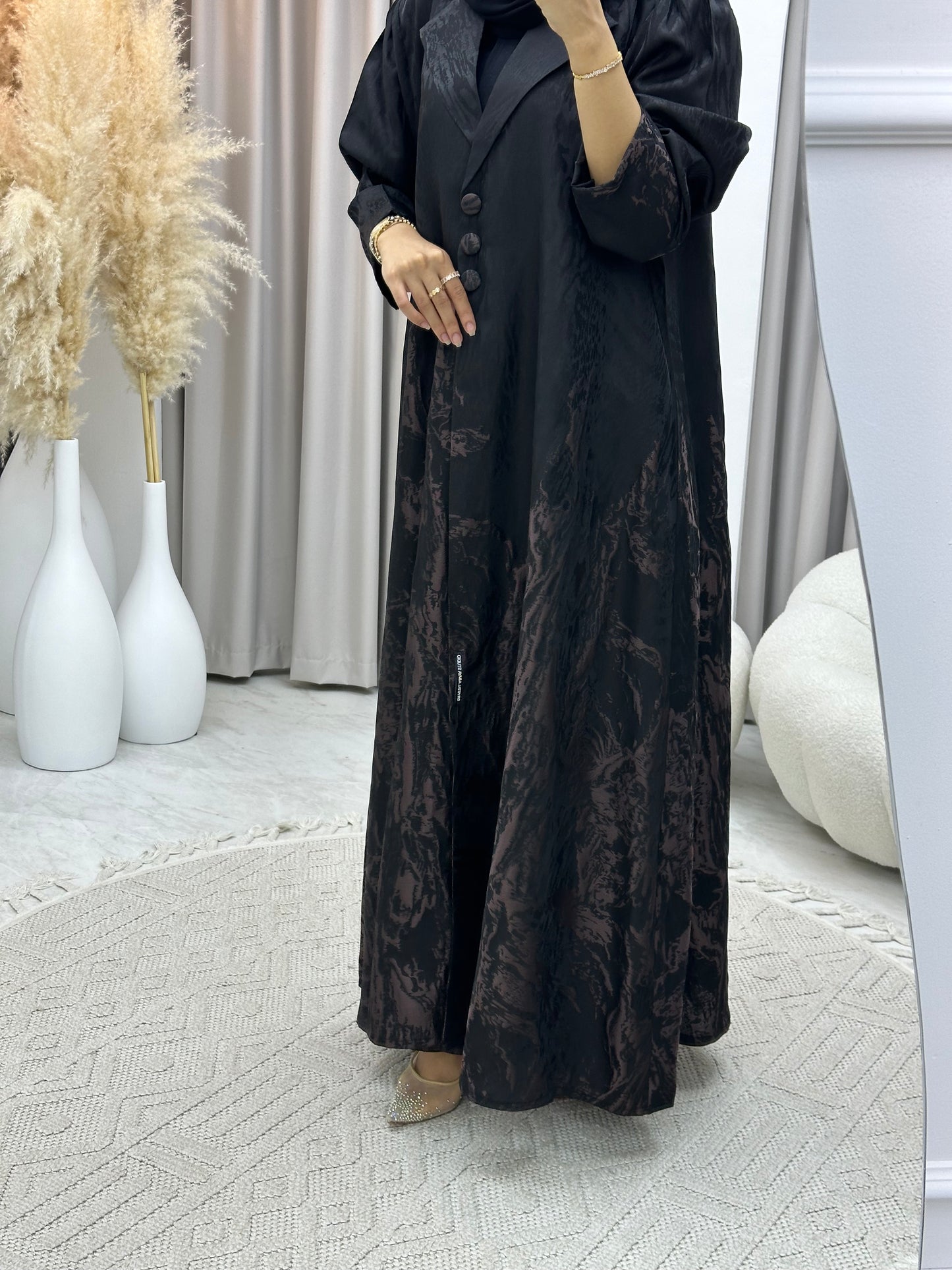 C RTW 0218-02 Rose Gold Kloosh Abaya