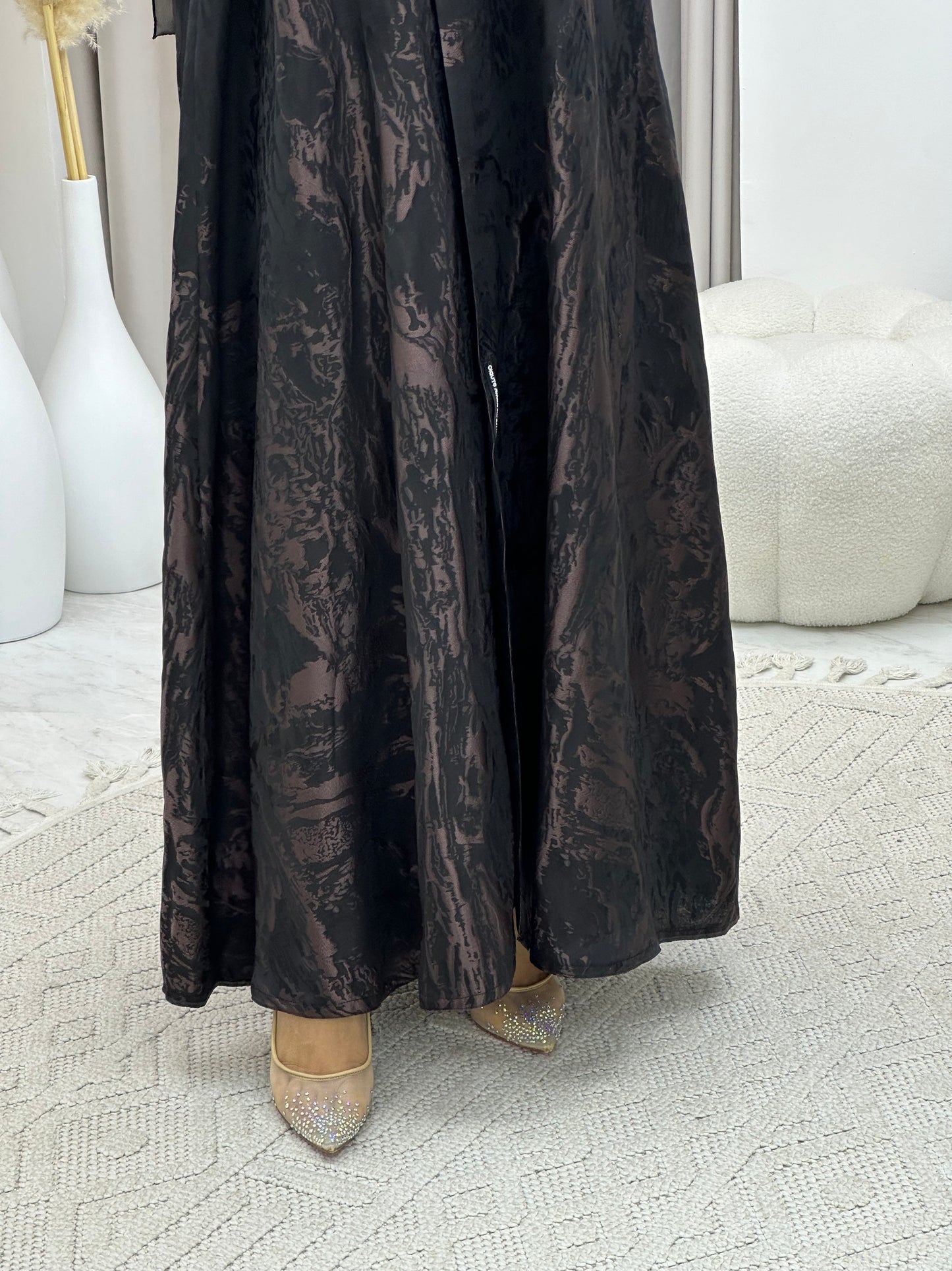 C RTW 0218-02 Rose Gold Kloosh Abaya