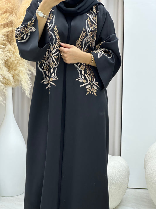 C 0432 Black Embroidery Abaya