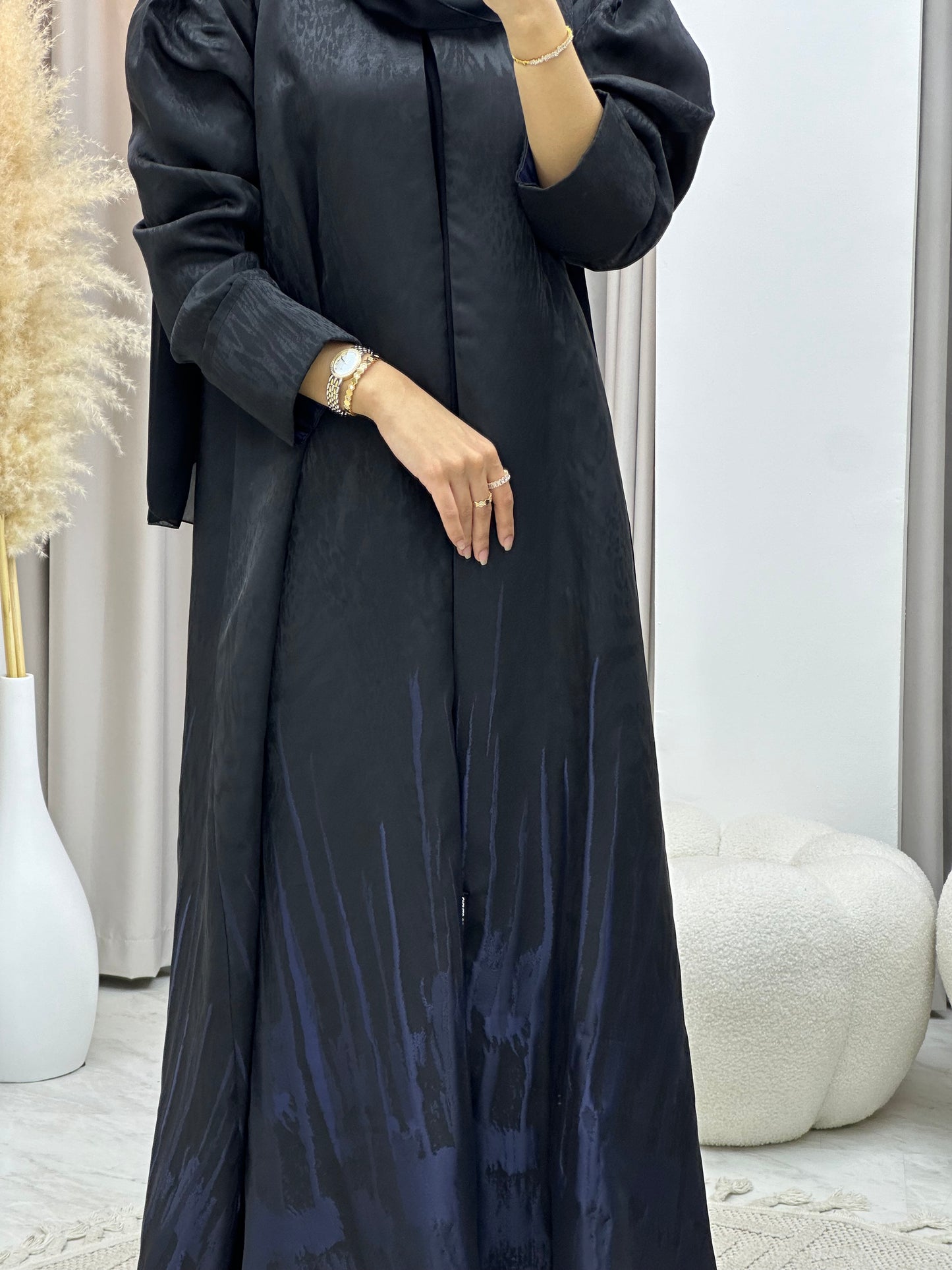 C 0218-01 Navy Blue Kloosh Abaya