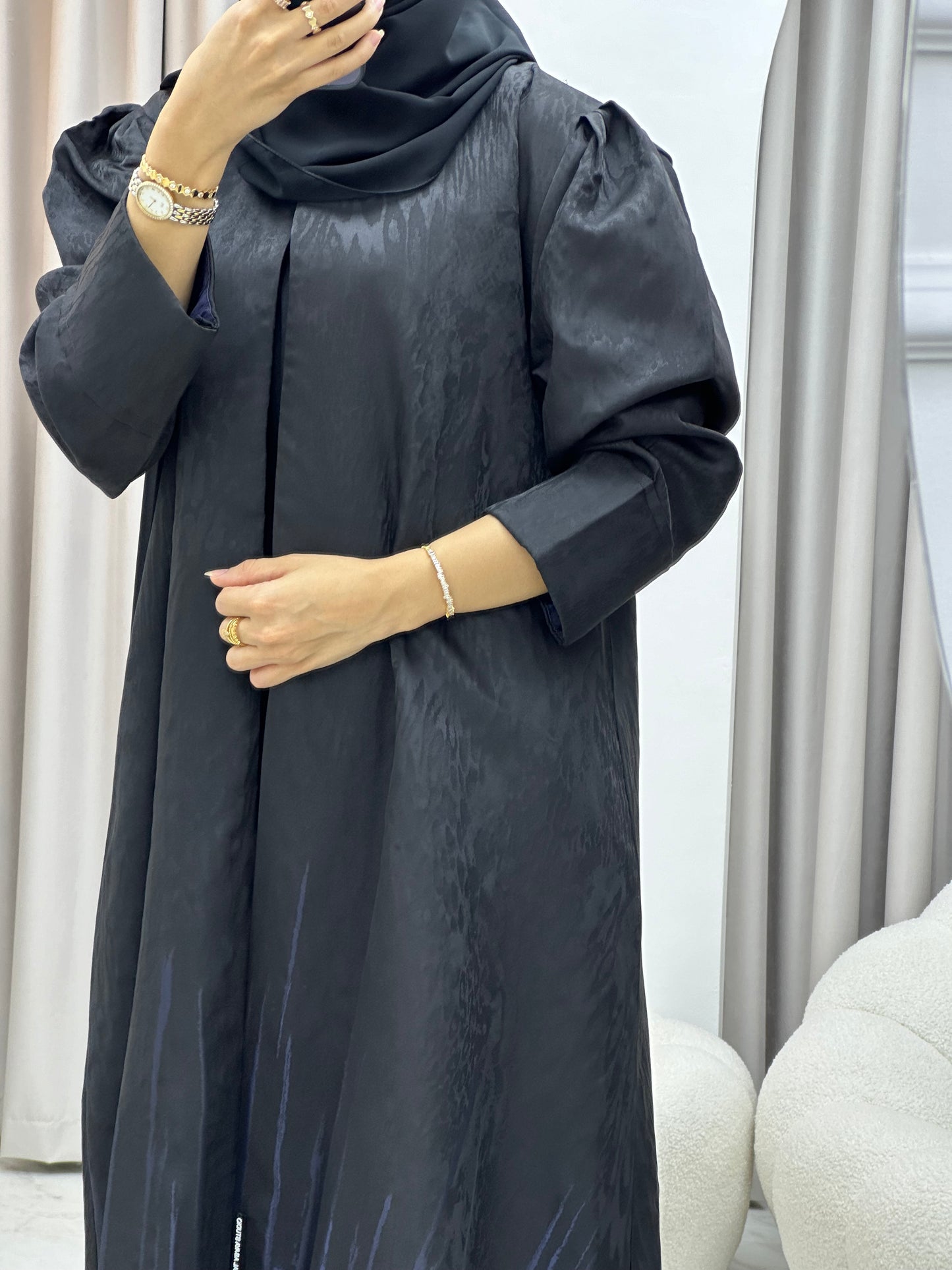 C 0218-01 Navy Blue Kloosh Abaya