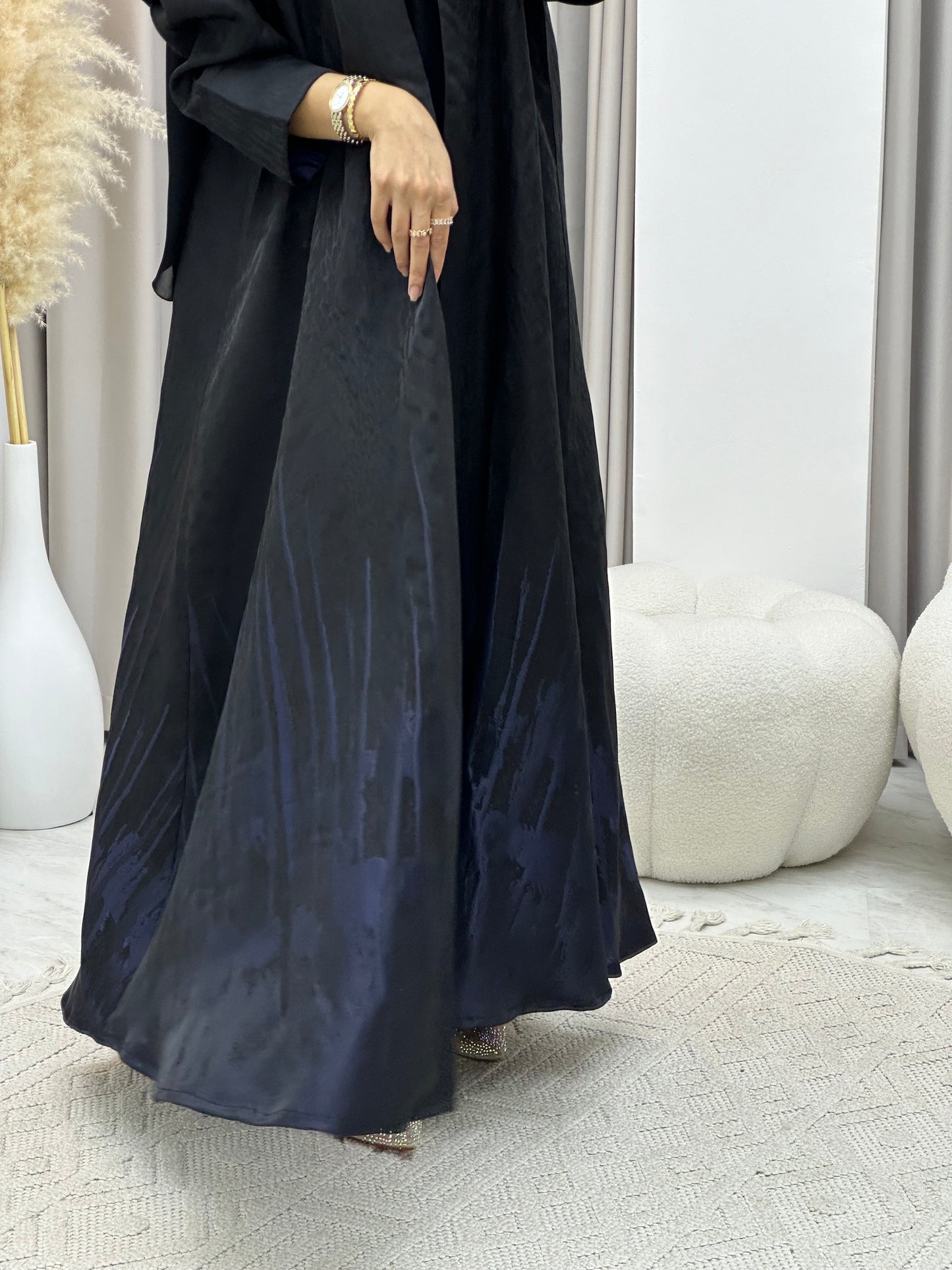 C 0218-01 Navy Blue Kloosh Abaya