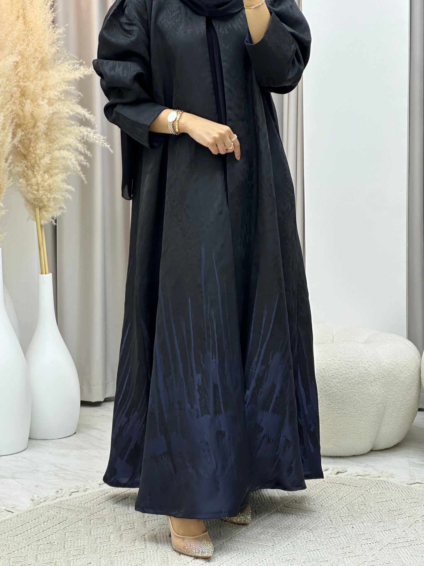 C 0218-01 Navy Blue Kloosh Abaya