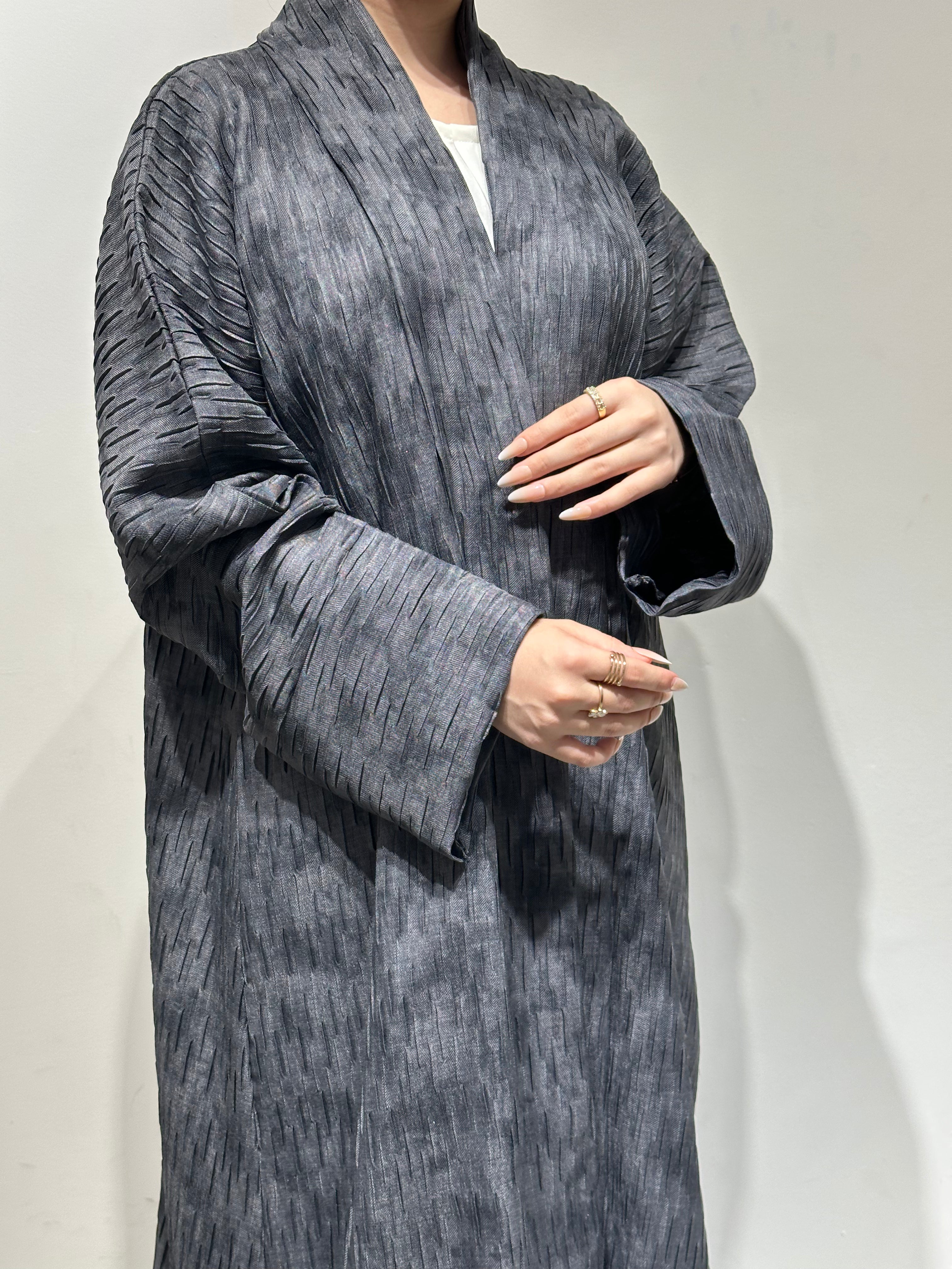 عباية رمادية داكنة C 1606-02