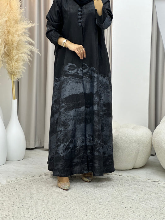 C 0227 Grey Kloosh Abaya