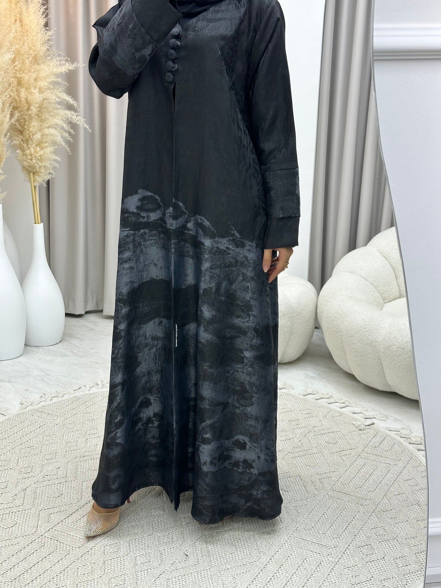 C 0227 Grey Kloosh Abaya