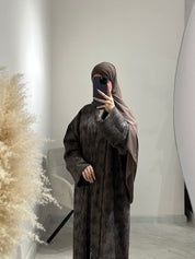 عباية بنية داكنة C 1606-03