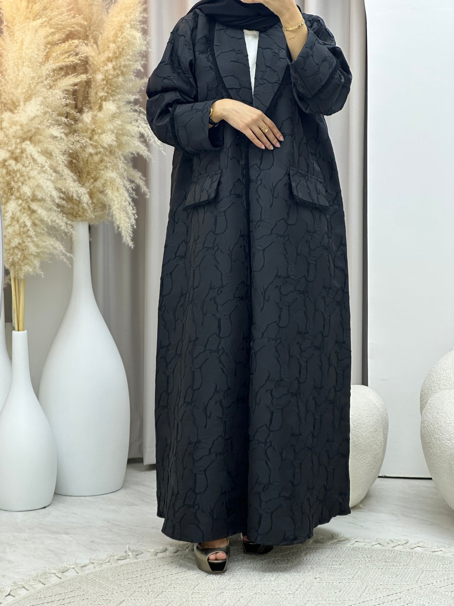 C 0431 Black Coat Abaya