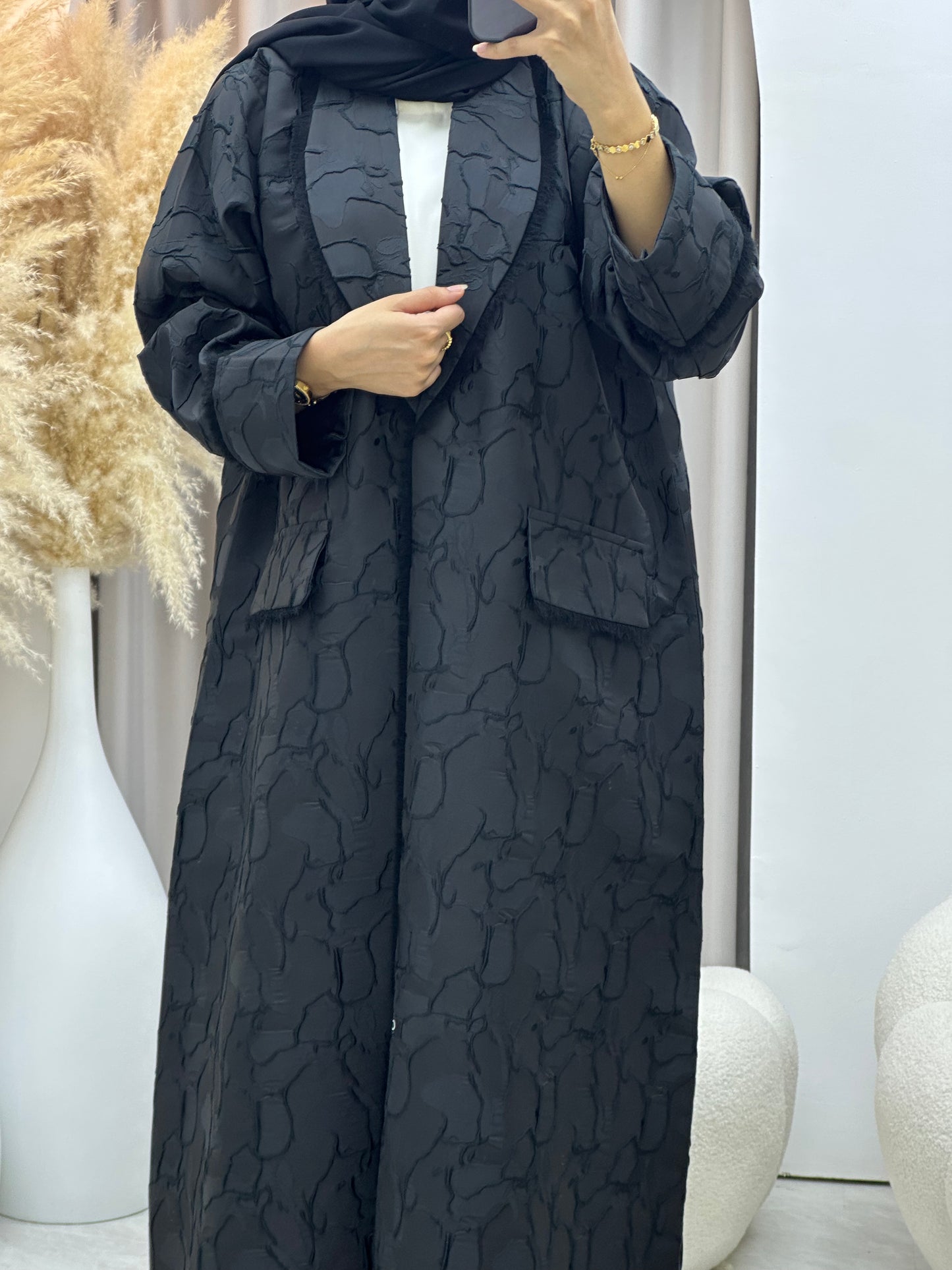 C 0431 Black Coat Abaya