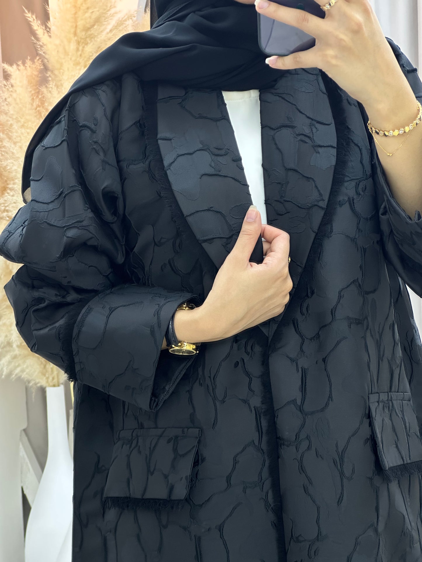 C 0431 Black Coat Abaya