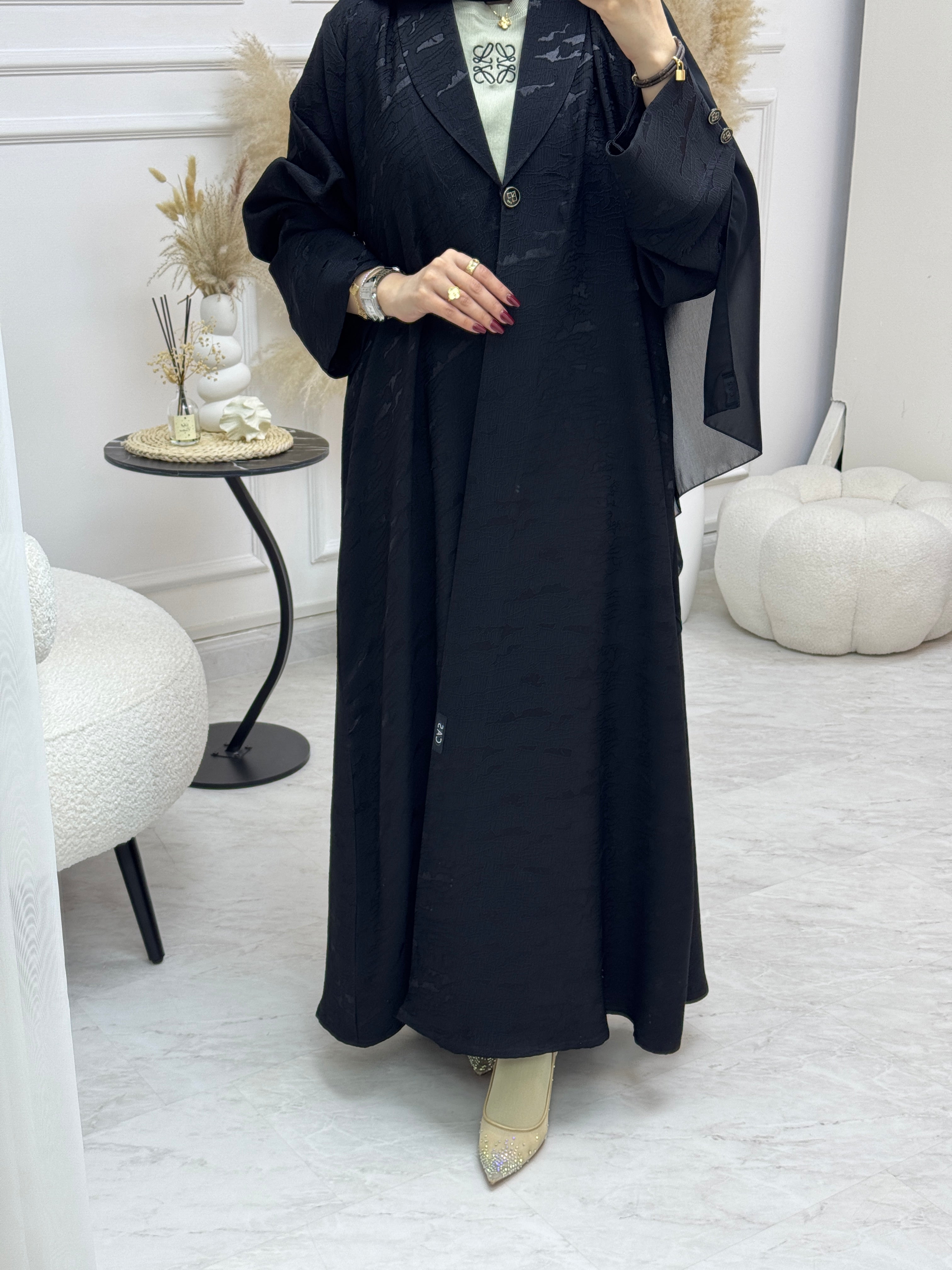 C 0991 Black Coat Abaya