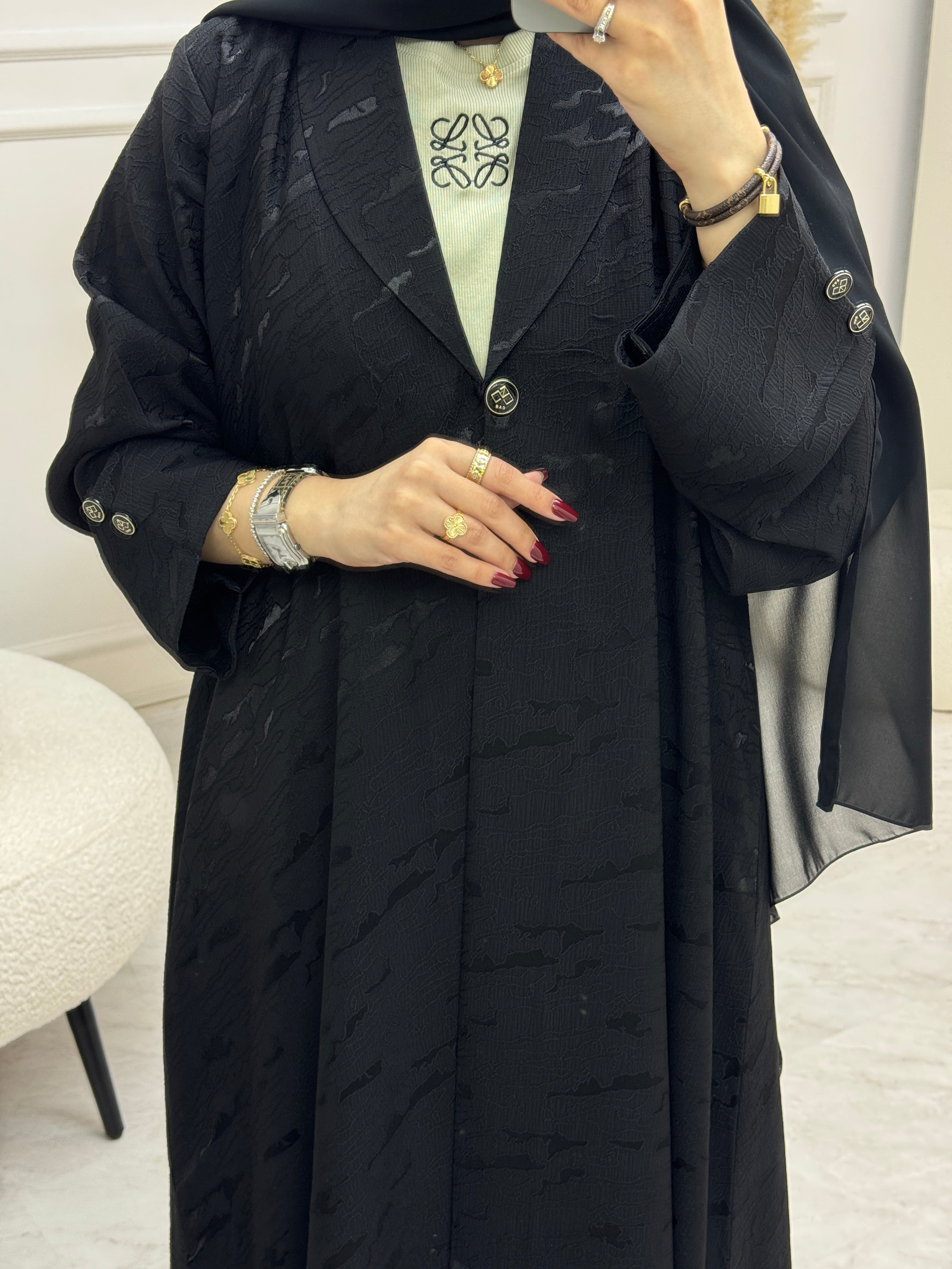 C 0991 Black Coat Abaya