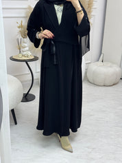 C 0993 Black Overlap Abaya