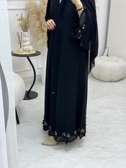 C 0995 Black Embroidered Abaya